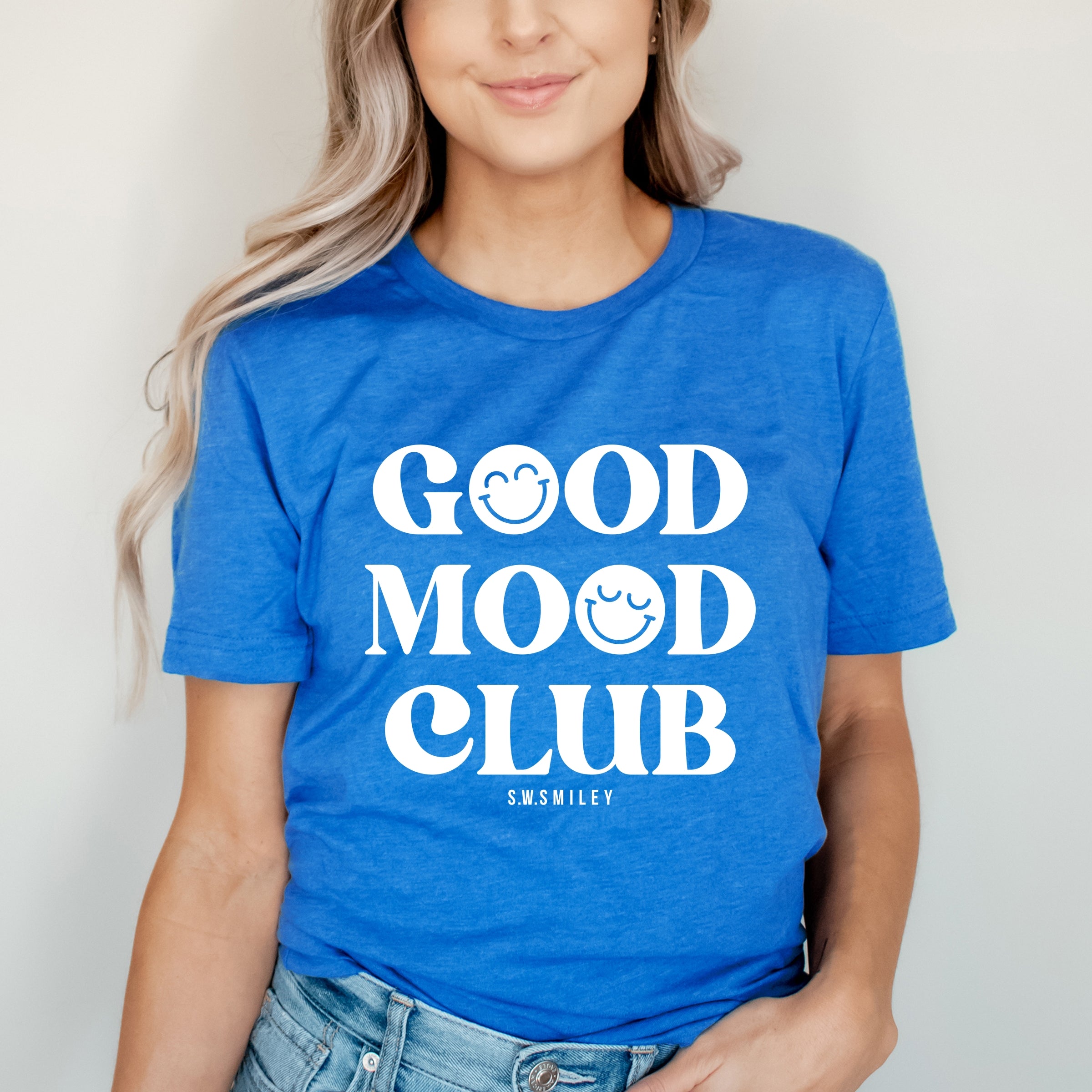 S.W.Smiley Good Mood Club - Women's Short Sleeve Graphic T-Shirt