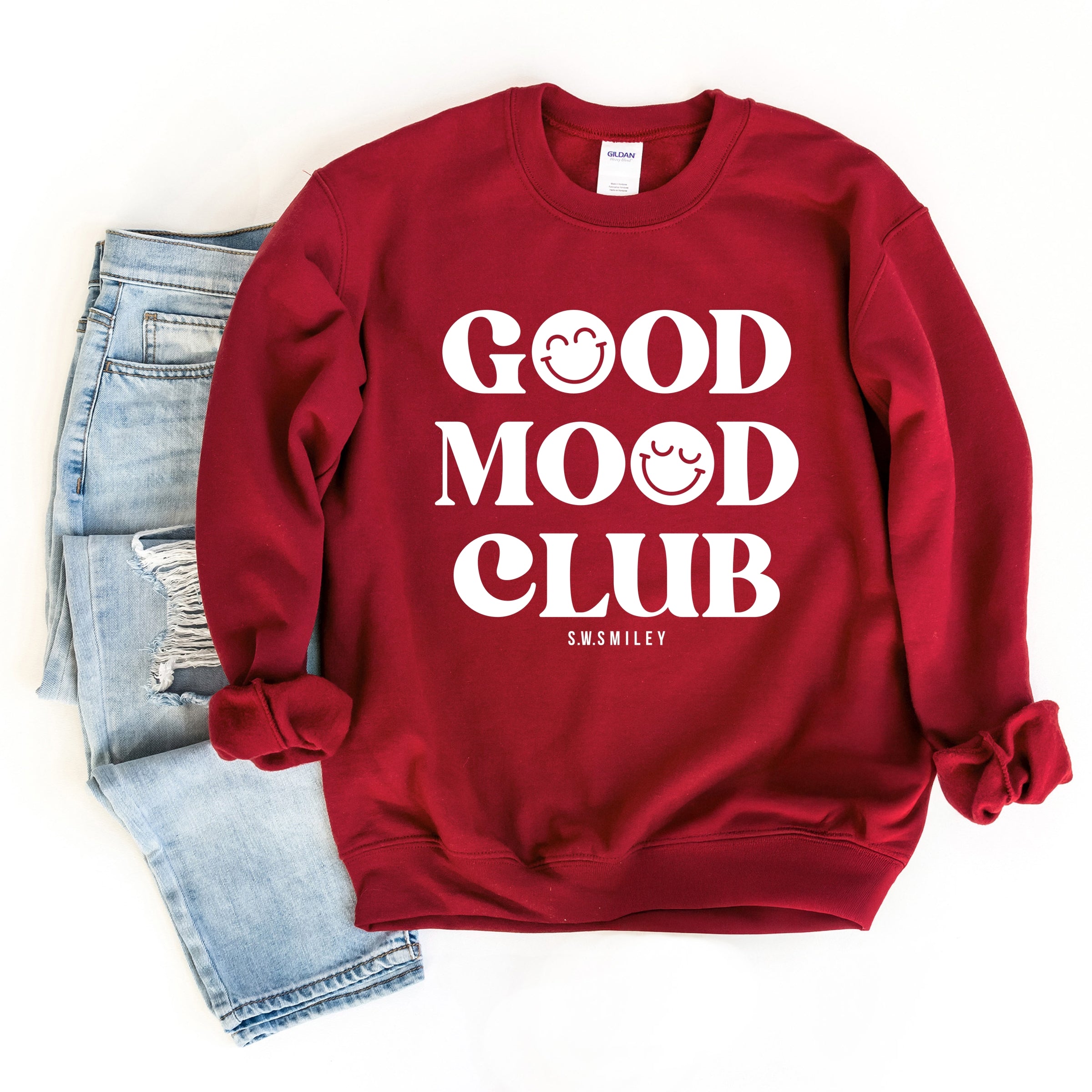 S.W.Smiley Good Mood Club - Women's Graphic Sweatshirt