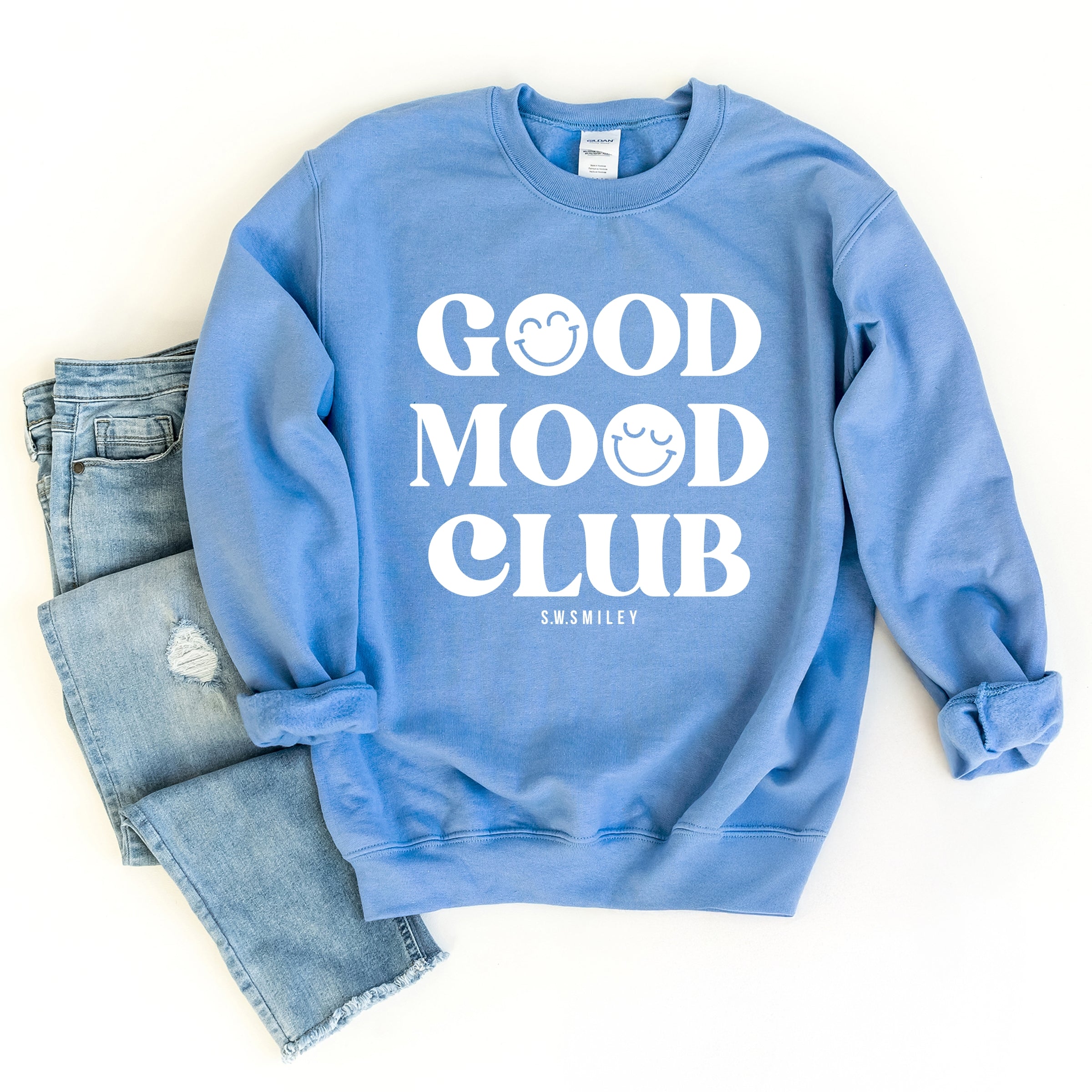 S.W.Smiley Good Mood Club - Women's Graphic Sweatshirt