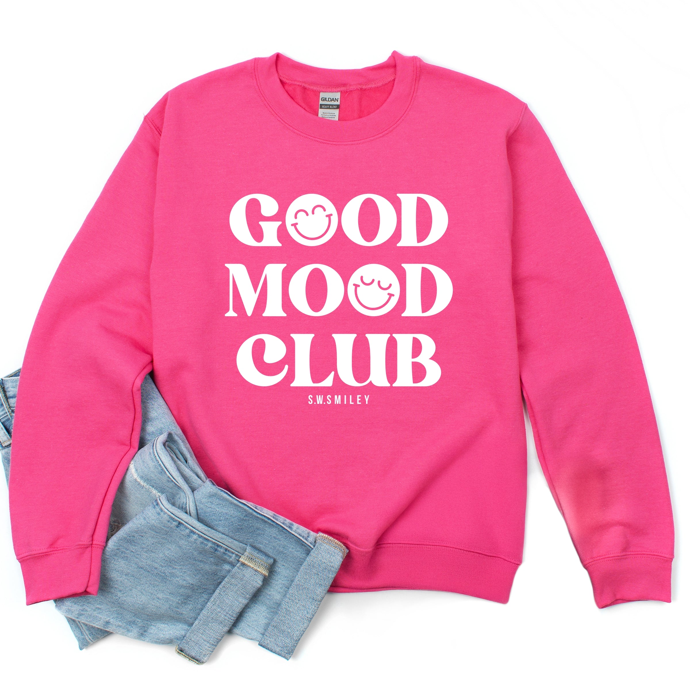 S.W.Smiley Good Mood Club - Women's Graphic Sweatshirt