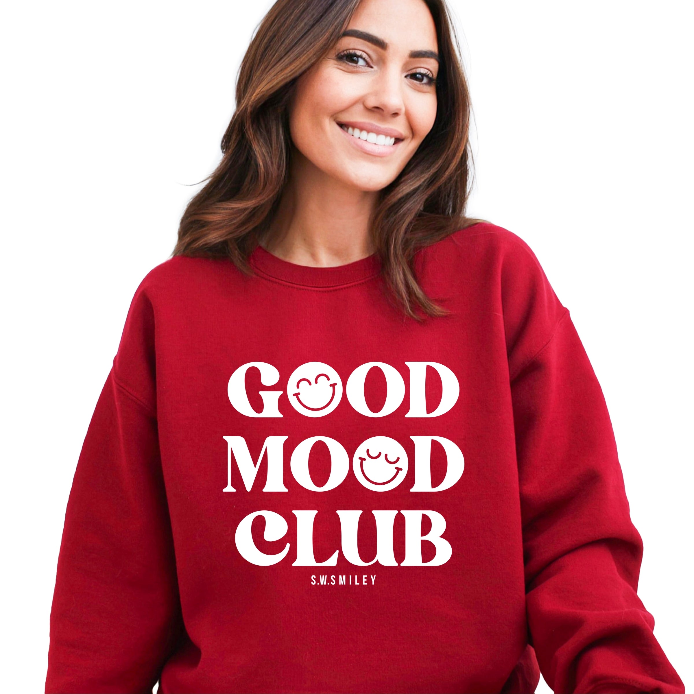 S.W.Smiley Good Mood Club - Women's Graphic Sweatshirt