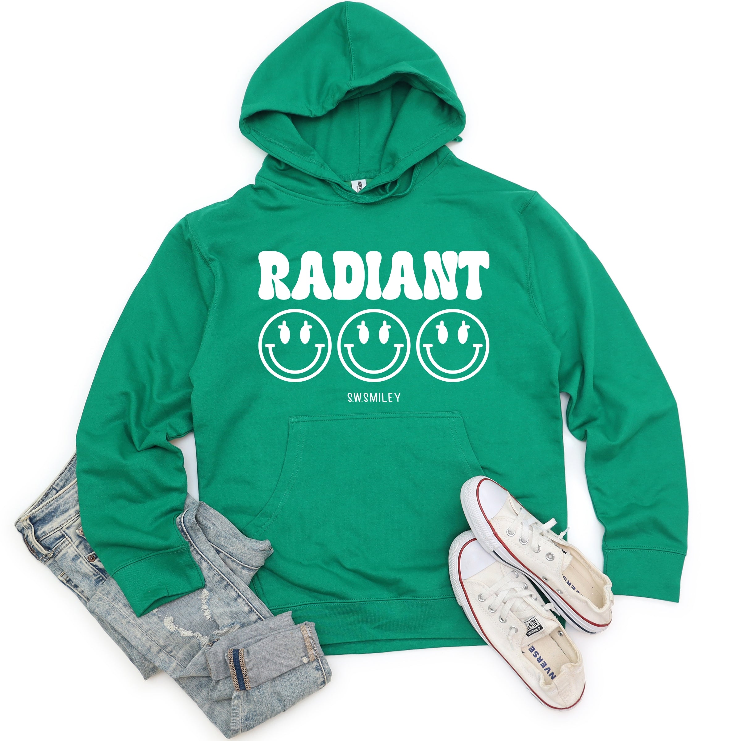 S.W.Smiley Radiant Groovy Outline - Women's Graphic Hoodie