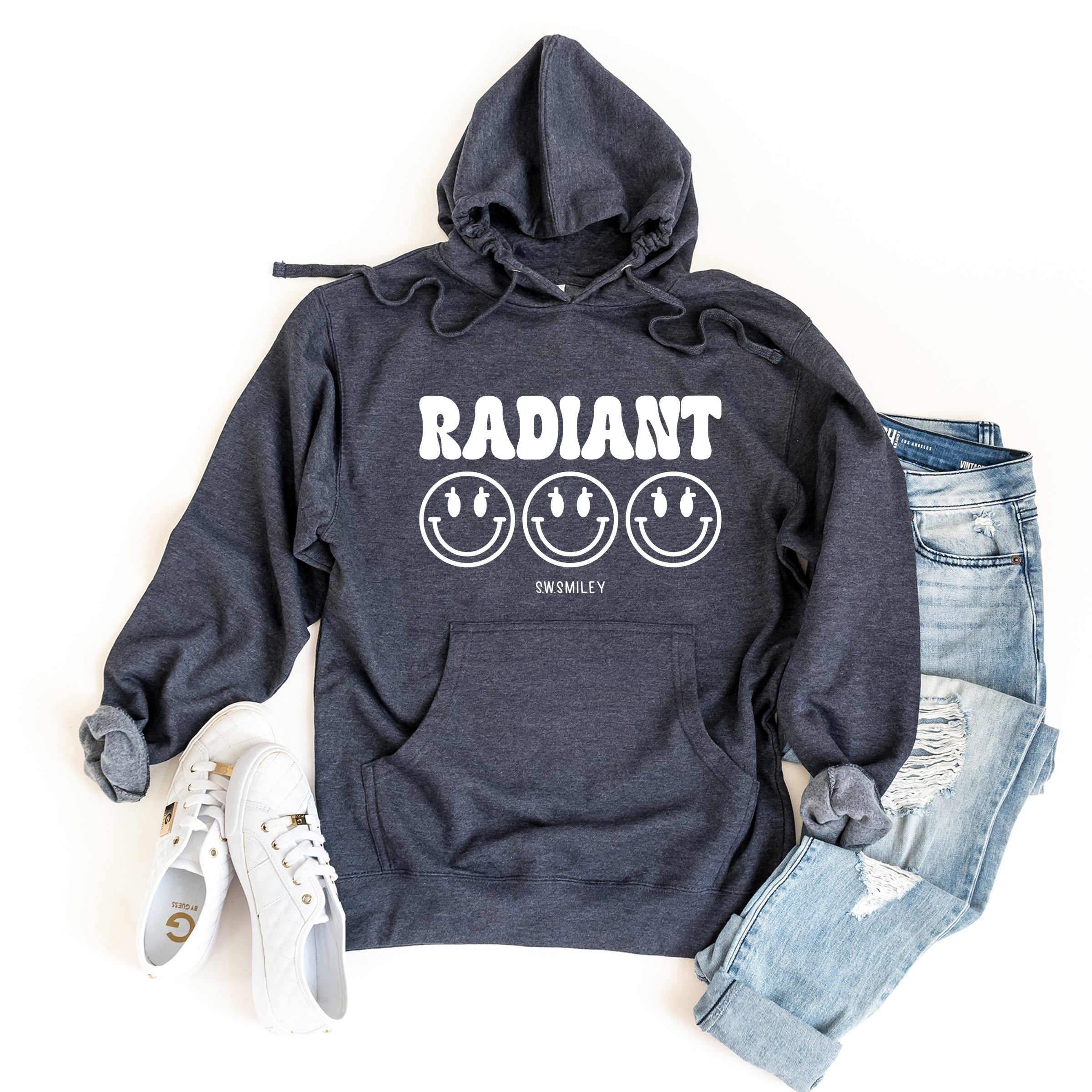S.W.Smiley Radiant Groovy Outline - Women's Graphic Hoodie