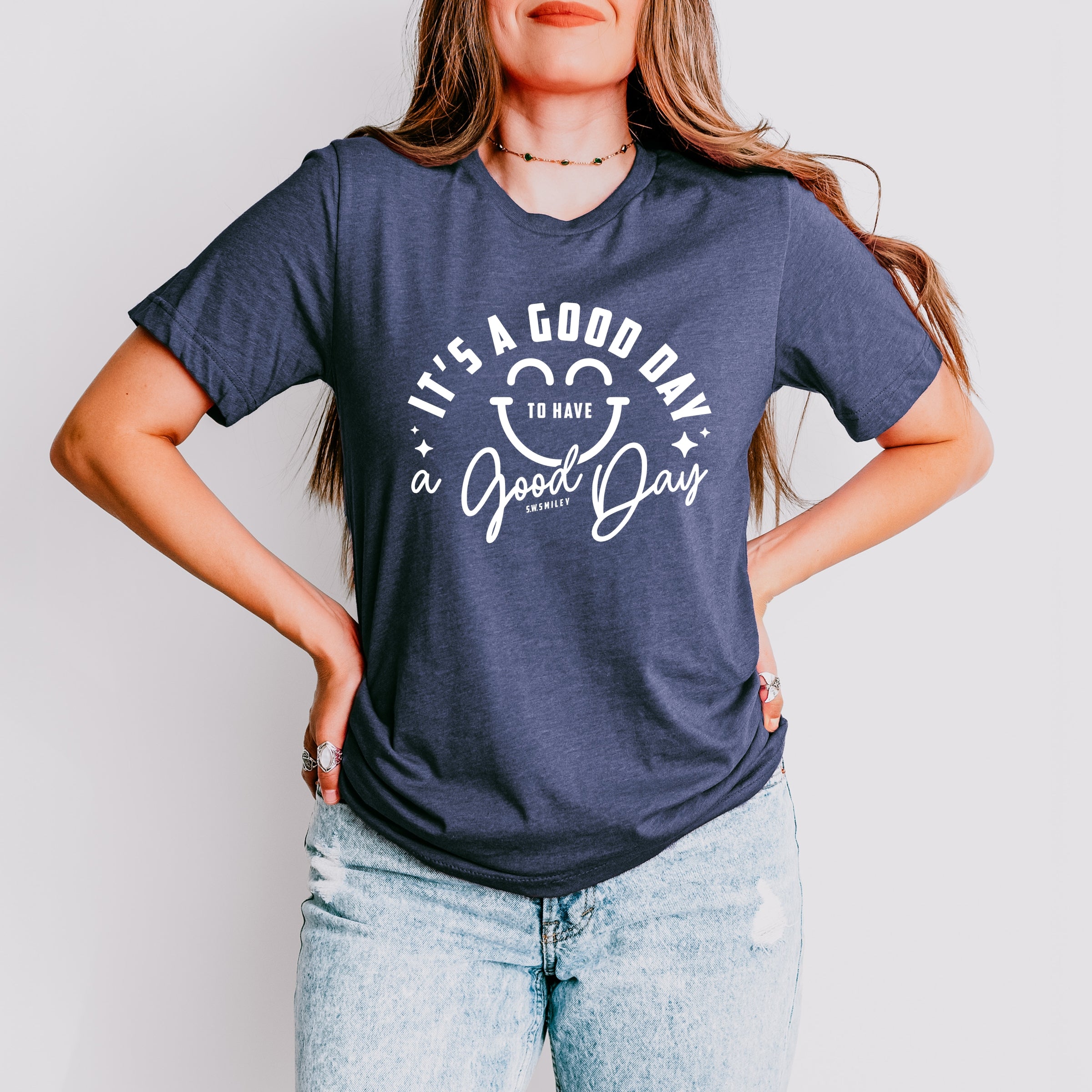 S.W.Smiley It's A Good Day To Have A Good Day - Women's Short Sleeve Graphic T-Shirt