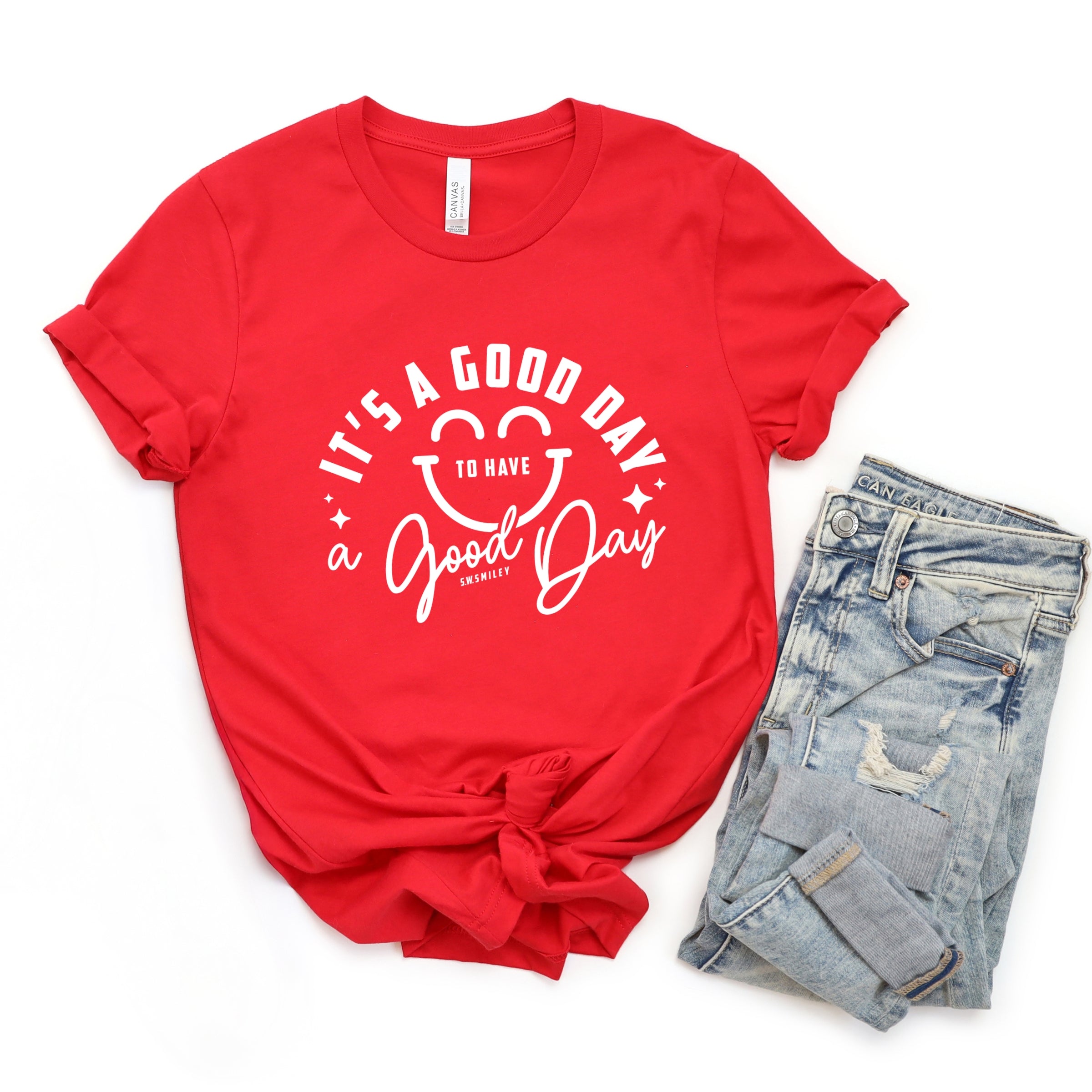 S.W.Smiley It's A Good Day To Have A Good Day - Women's Short Sleeve Graphic T-Shirt