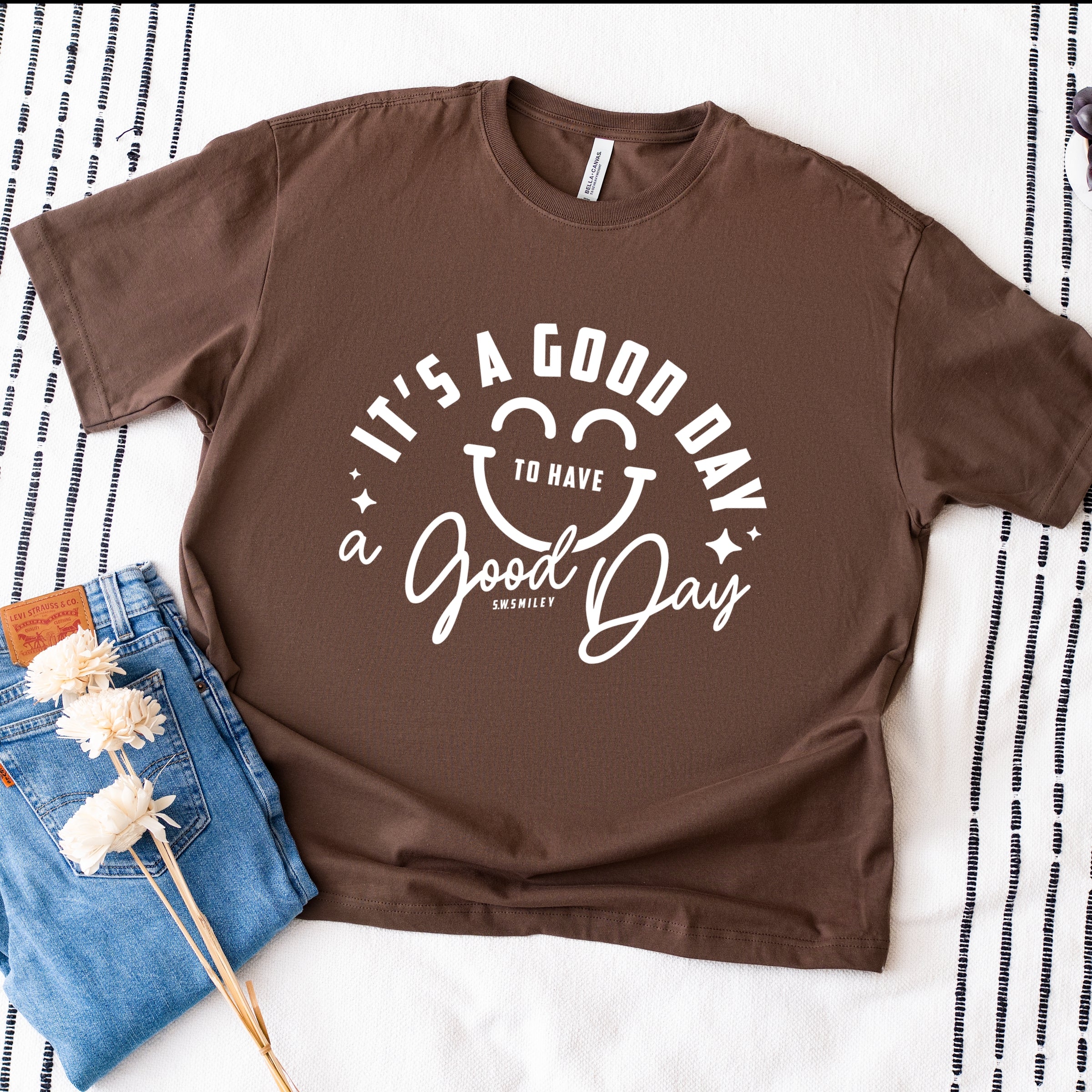 S.W.Smiley It's A Good Day To Have A Good Day - Women's Heavyweight Graphic T-Shirt