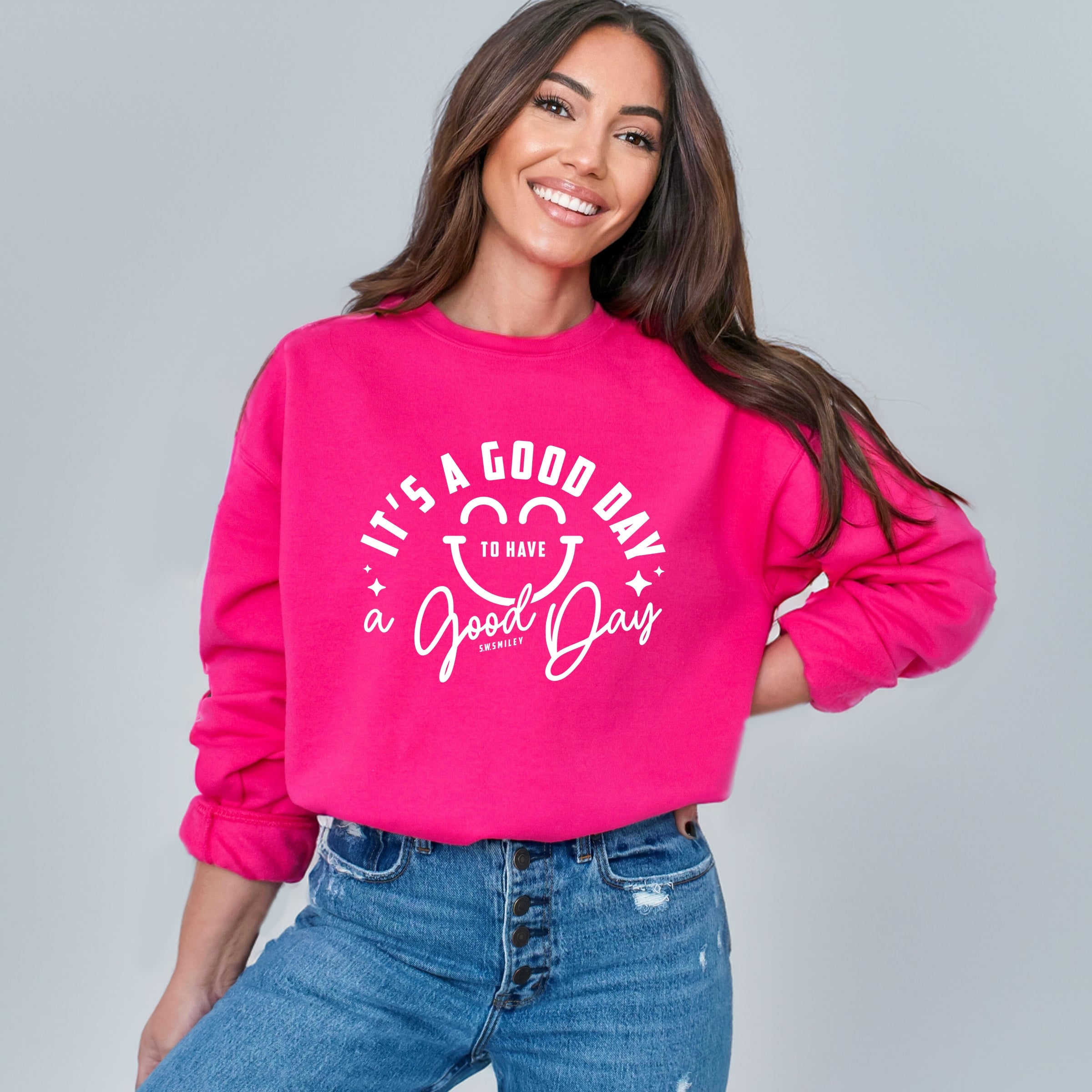 S.W.Smiley It's A Good Day To Have A Good Day - Women's Graphic Sweatshirt