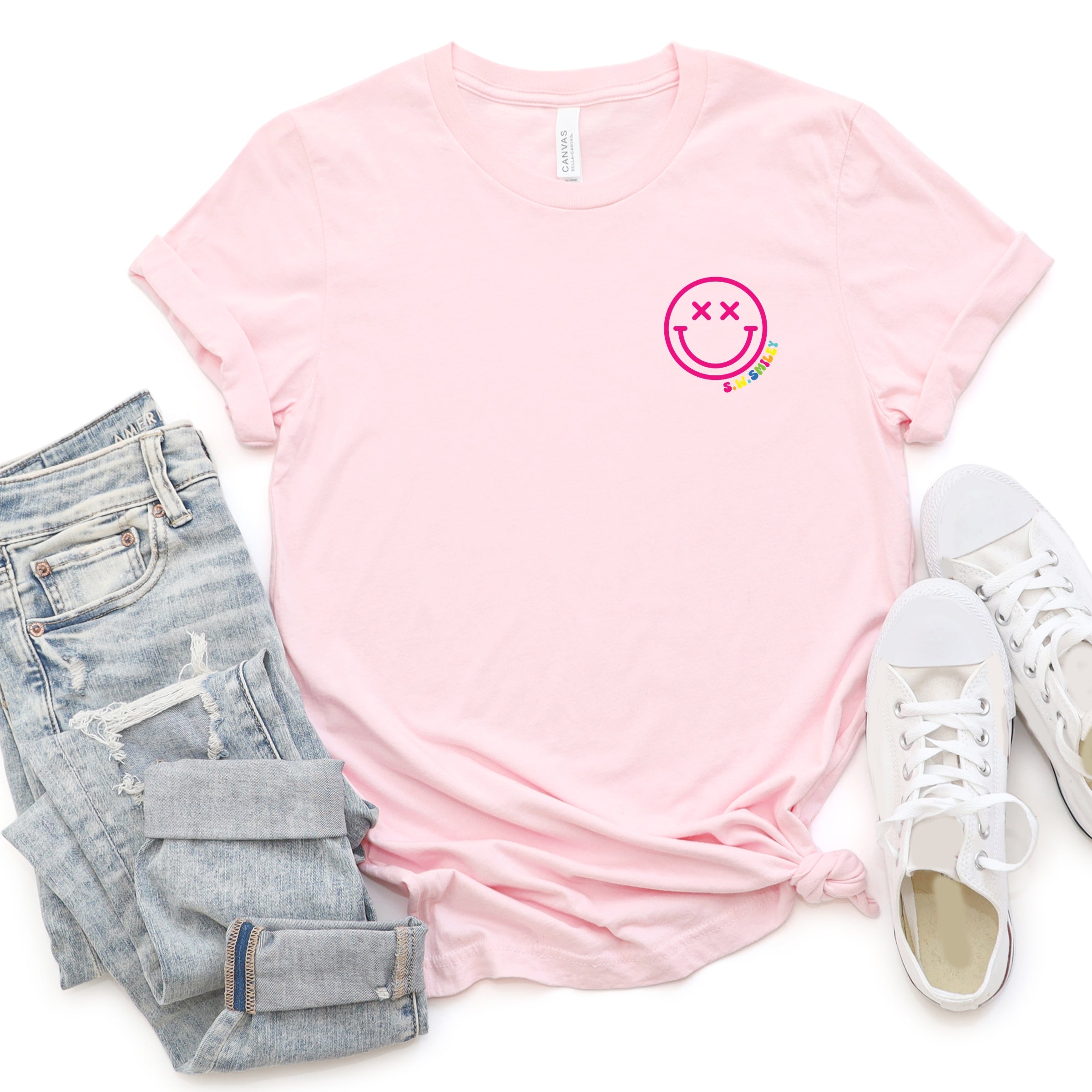 S.W.Smiley Simple Wink Bold - Women's Short Sleeve Graphic T-Shirt