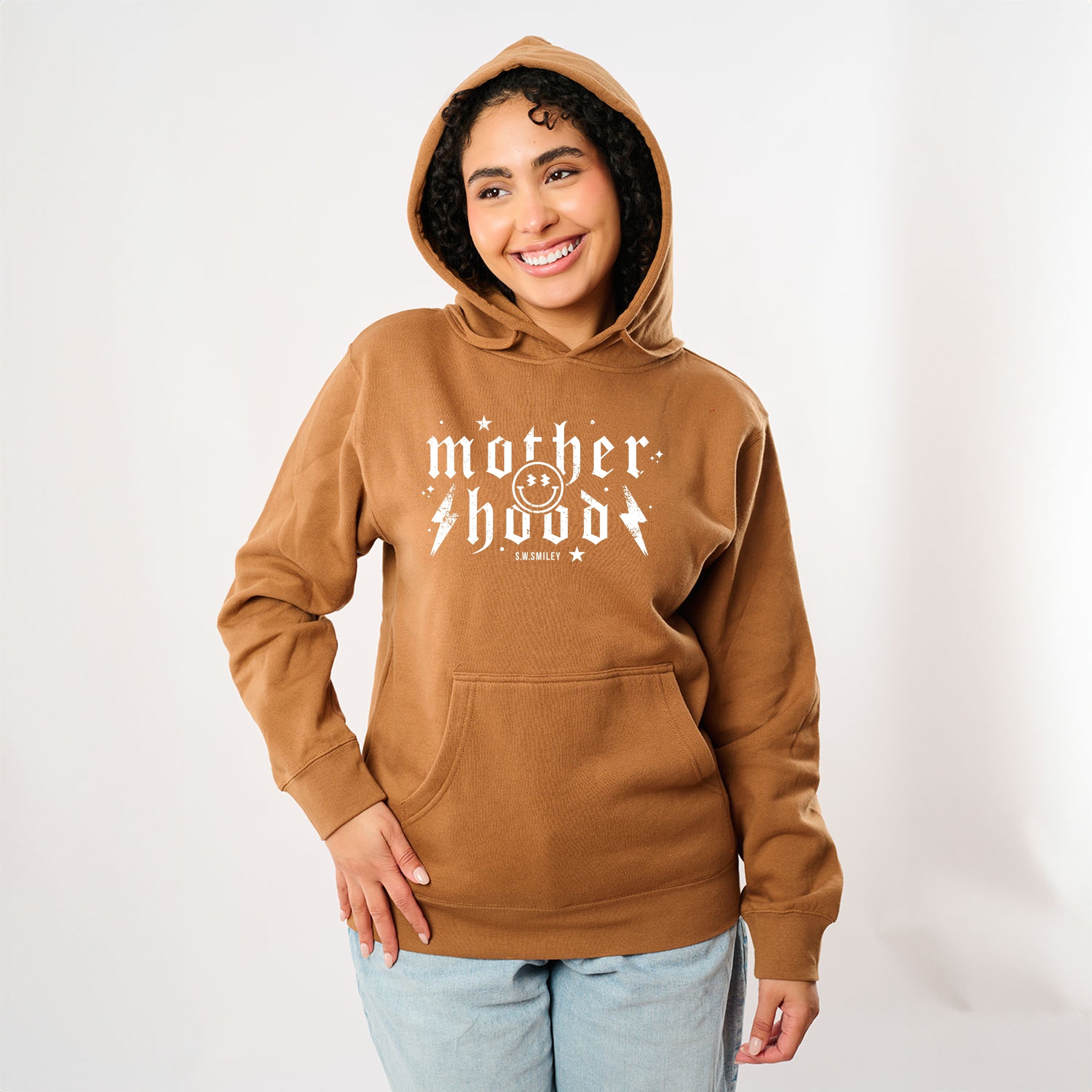 S.W.Smiley Mother Hood Distressed - Women's Graphic Hoodie
