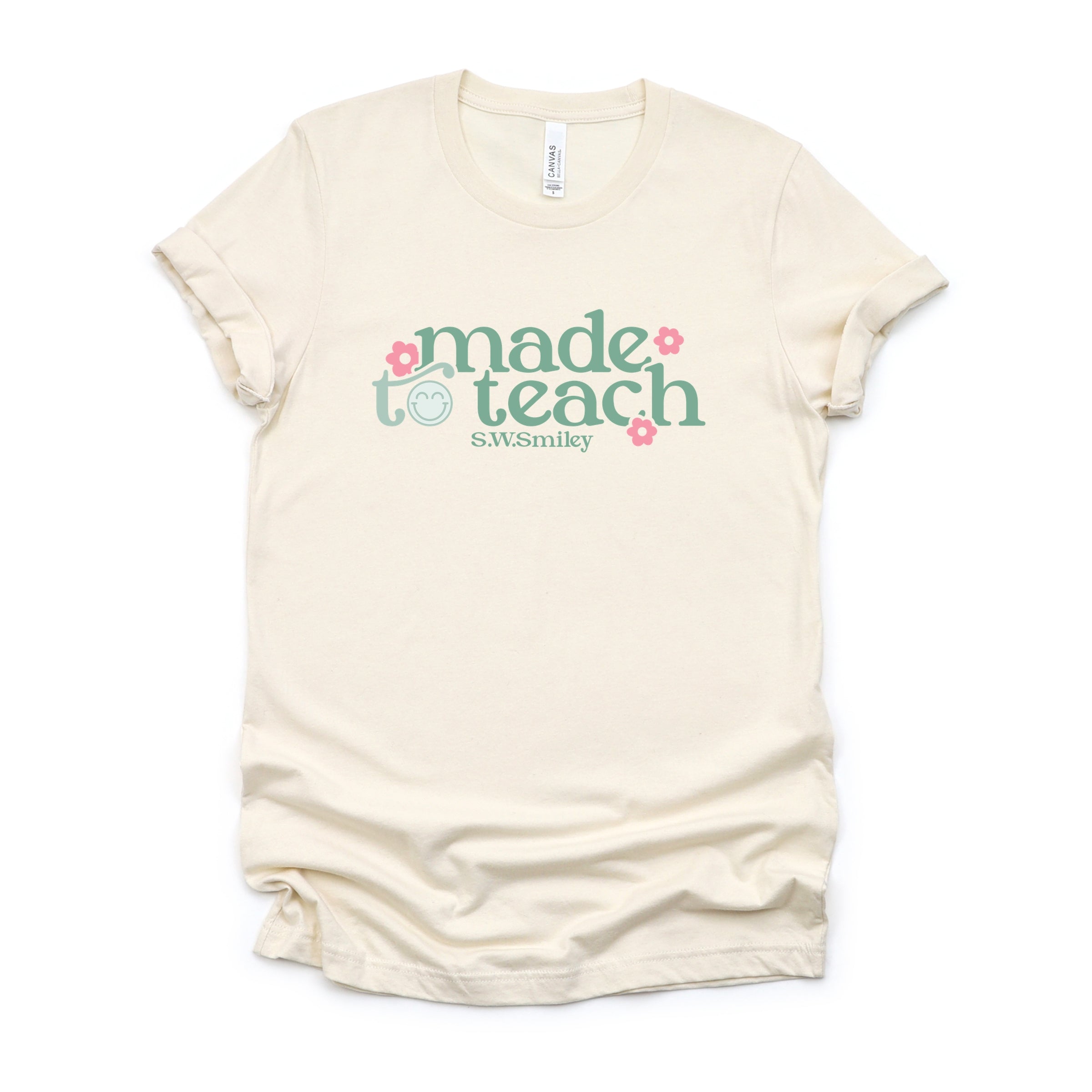 S.W.Smiley Made To Teach - Women's Short Sleeve Graphic T-Shirt