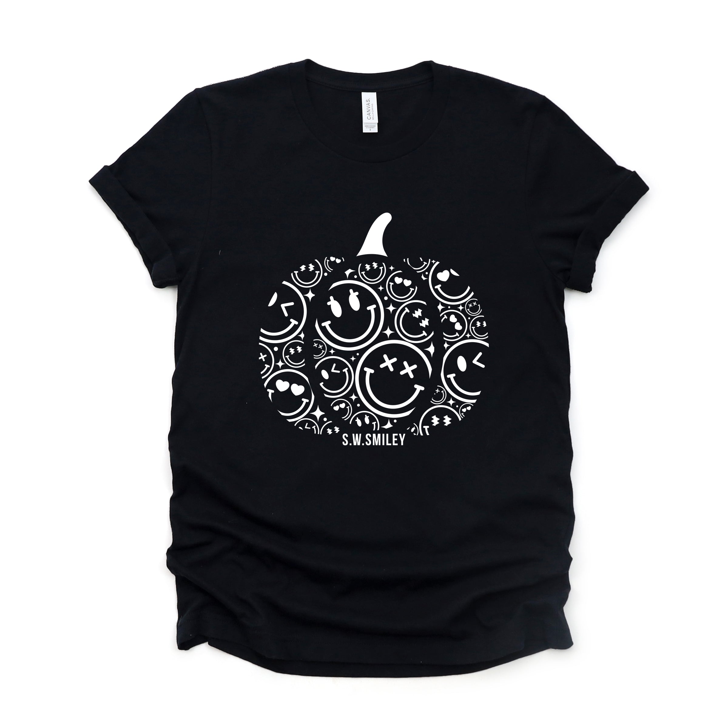 S.W.Smiley Pumpkin Outline - Short Sleeve Tee