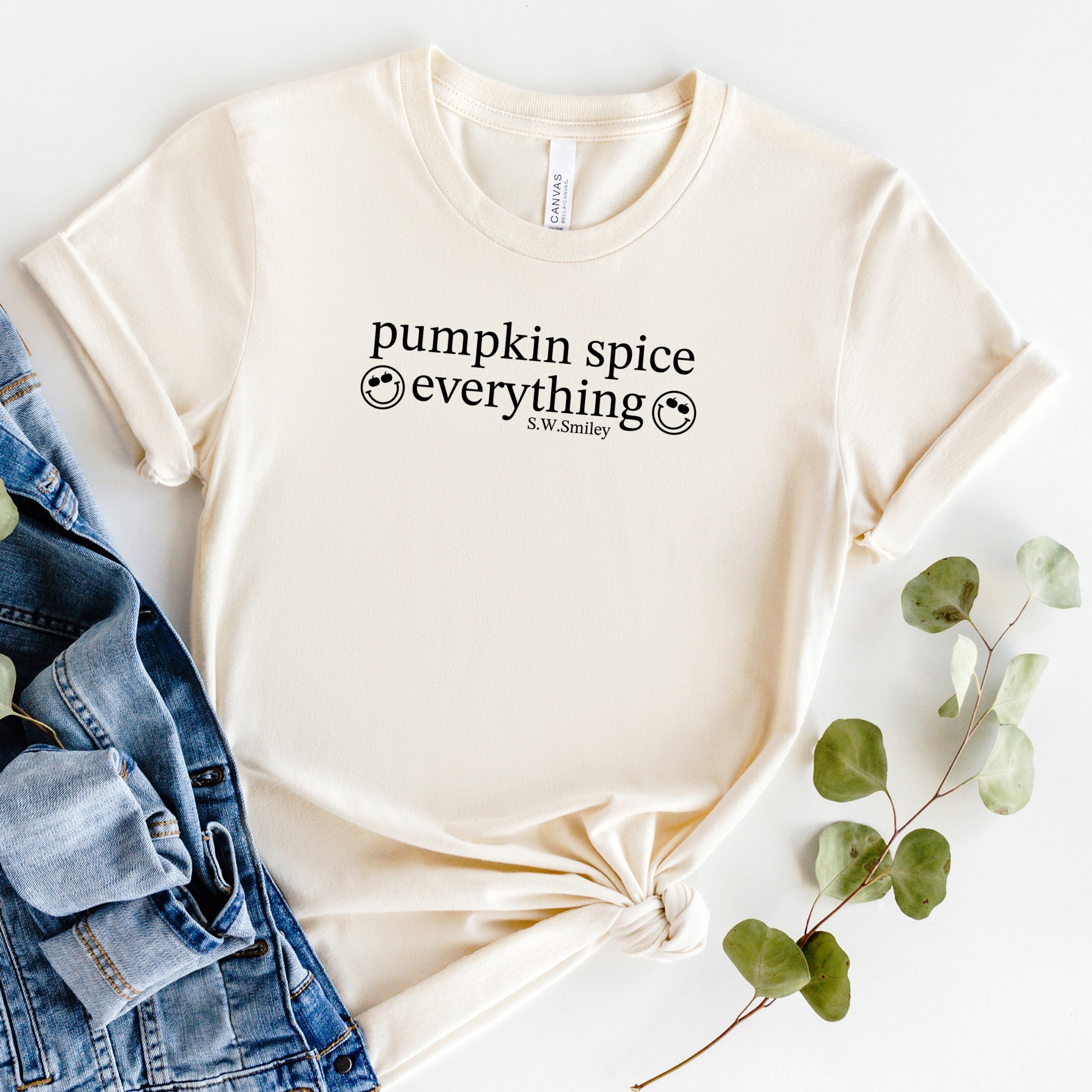 S.W.Smiley Pumpkin Spice Everything - Short Sleeve Tee