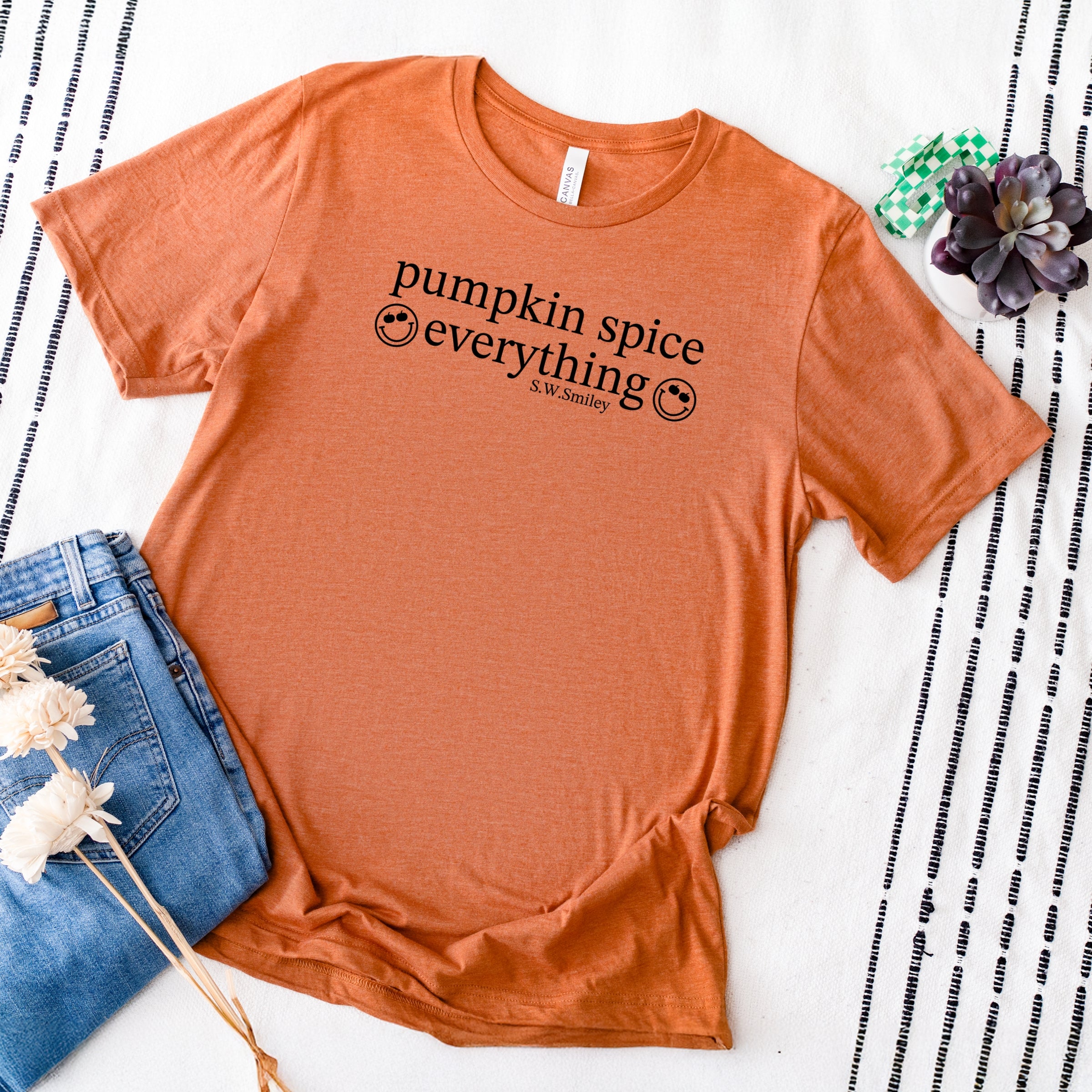 S.W.Smiley Pumpkin Spice Everything - Short Sleeve Tee