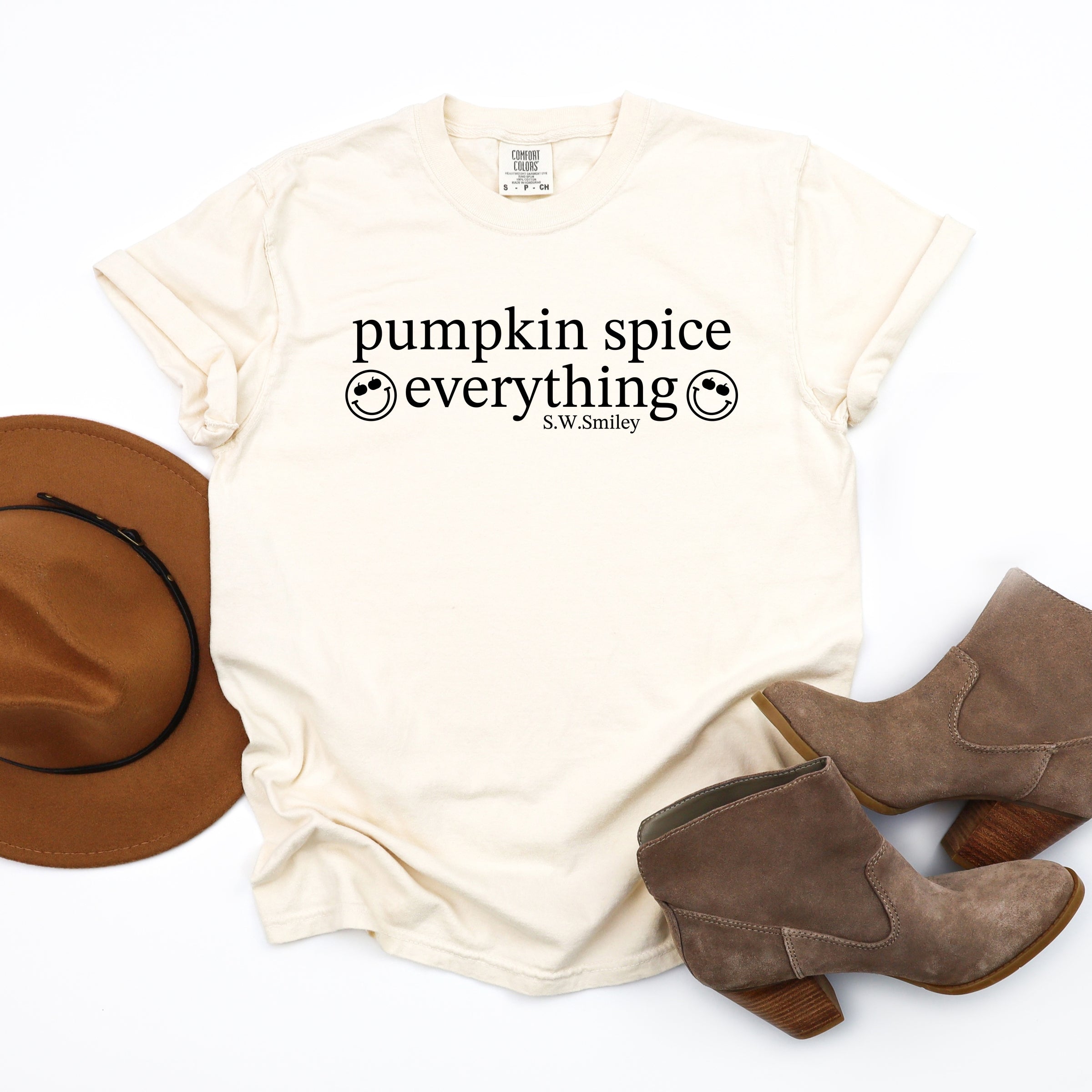 S.W.Smiley Pumpkin Spice Everything - Garment Dyed Tee