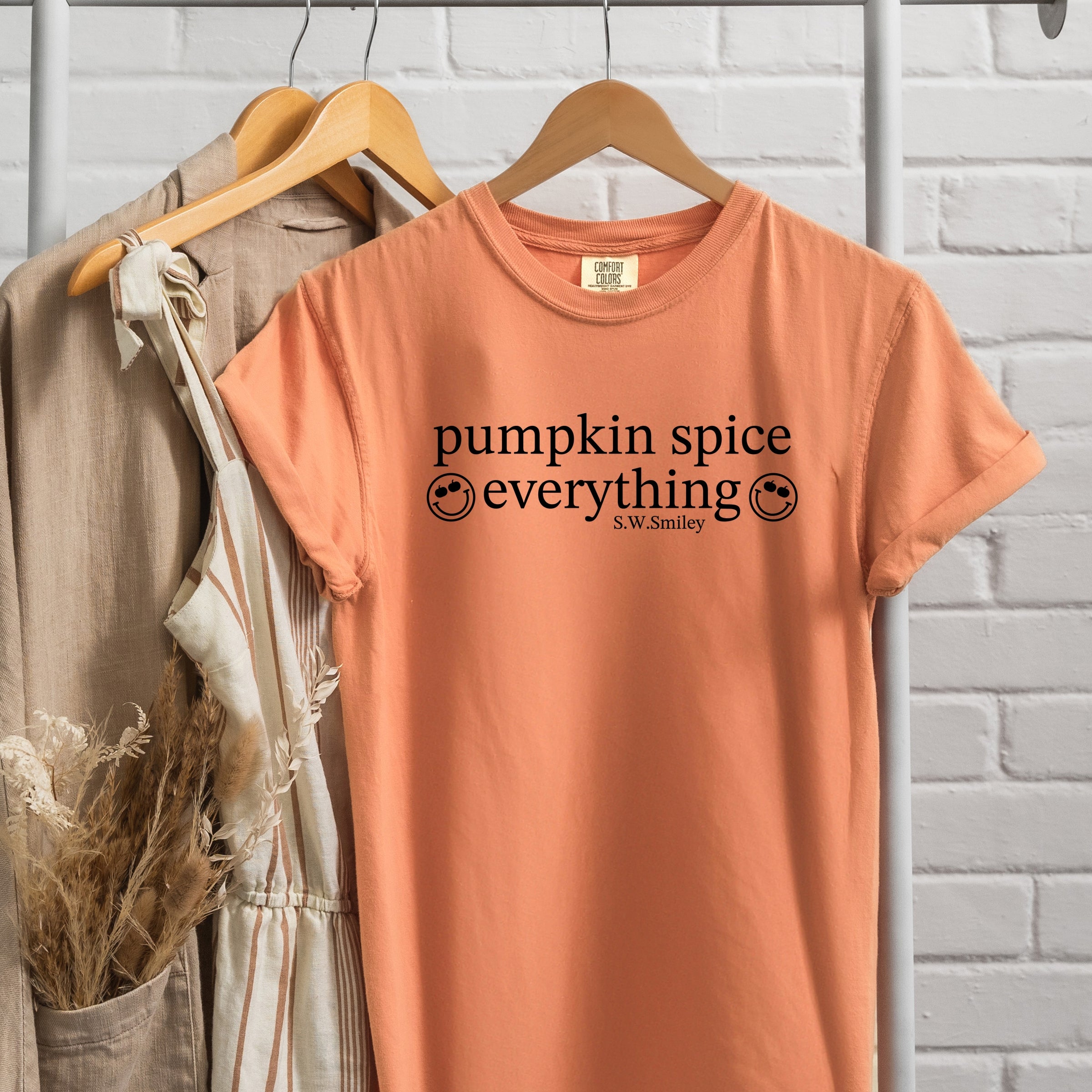 S.W.Smiley Pumpkin Spice Everything - Garment Dyed Tee