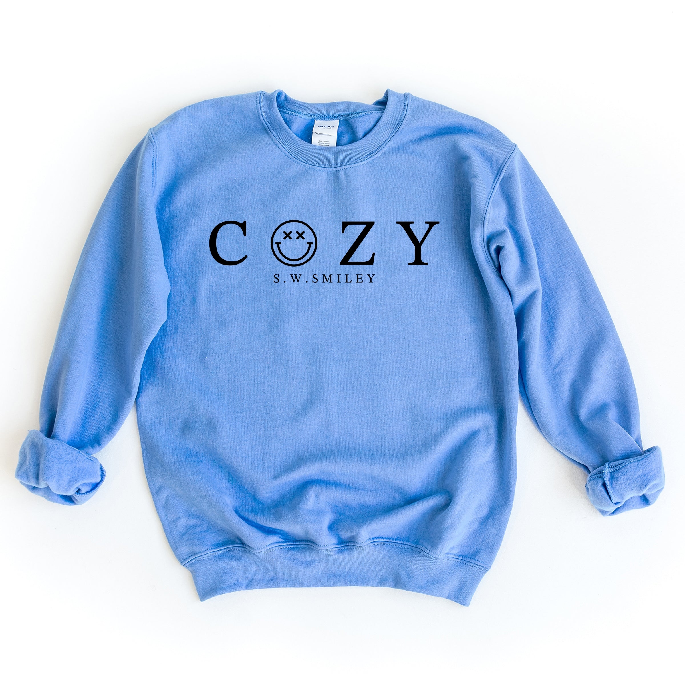 S.W.Smiley Cozy Outline - Women's Graphic Sweatshirt