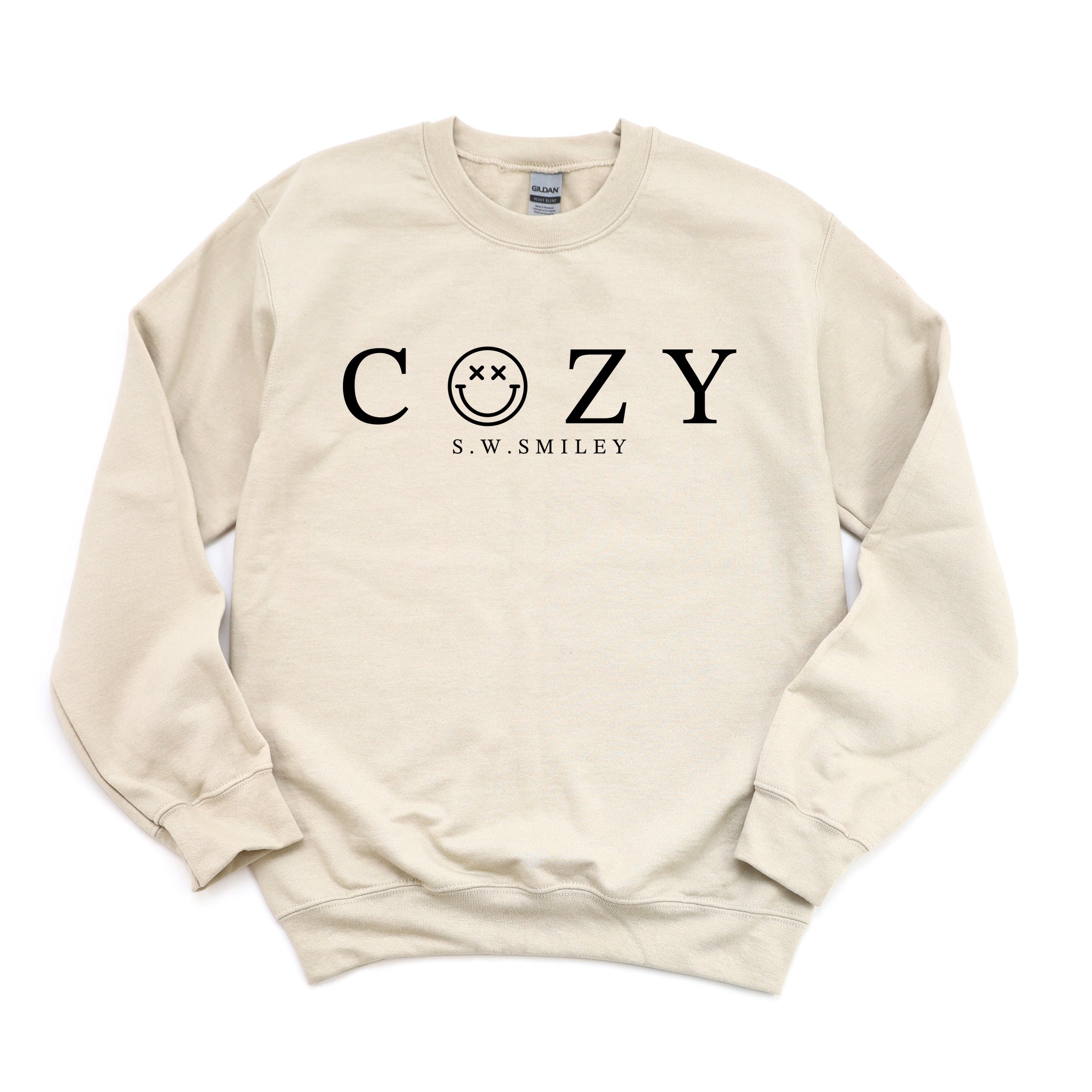 S.W.Smiley Cozy Outline - Women's Graphic Sweatshirt