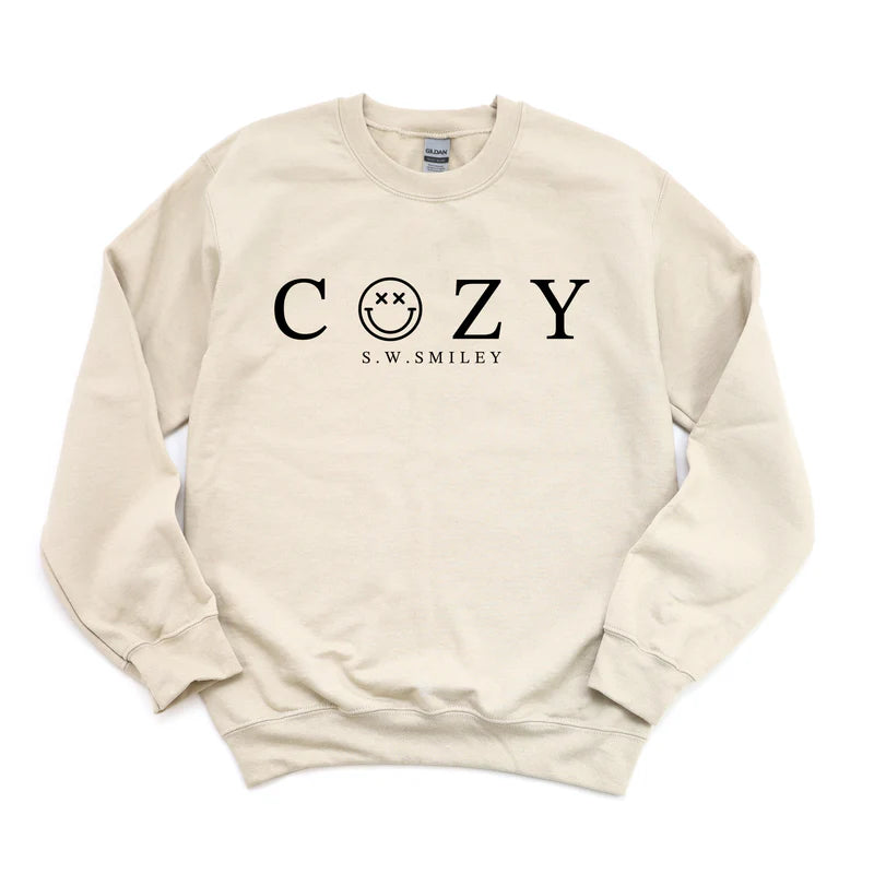 S.W.Smiley Cozy Outline - Women's Graphic Sweatshirt
