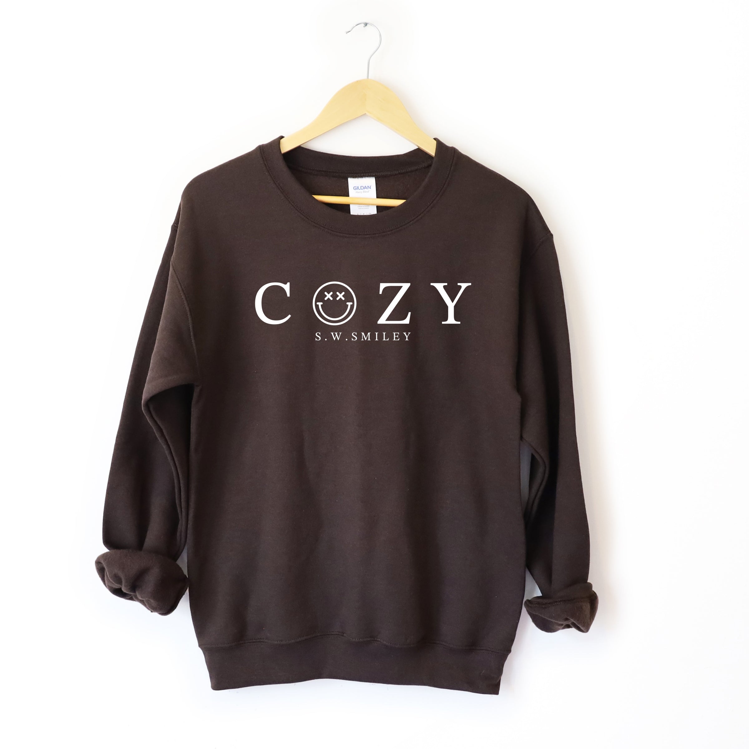 S.W.Smiley Cozy Outline - Women's Graphic Sweatshirt