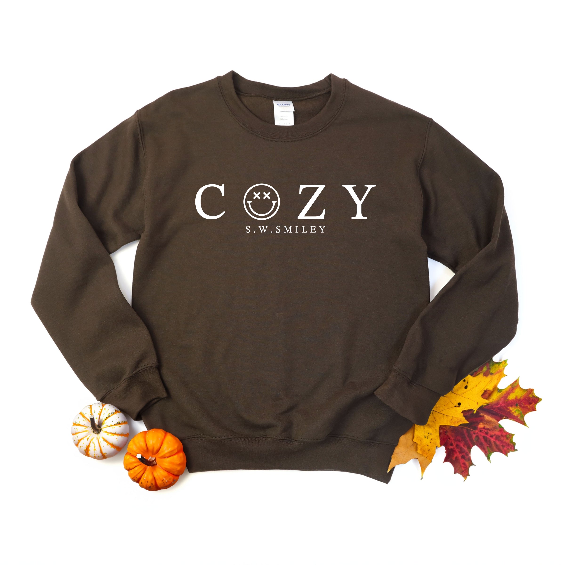 S.W.Smiley Cozy Outline - Women's Graphic Sweatshirt