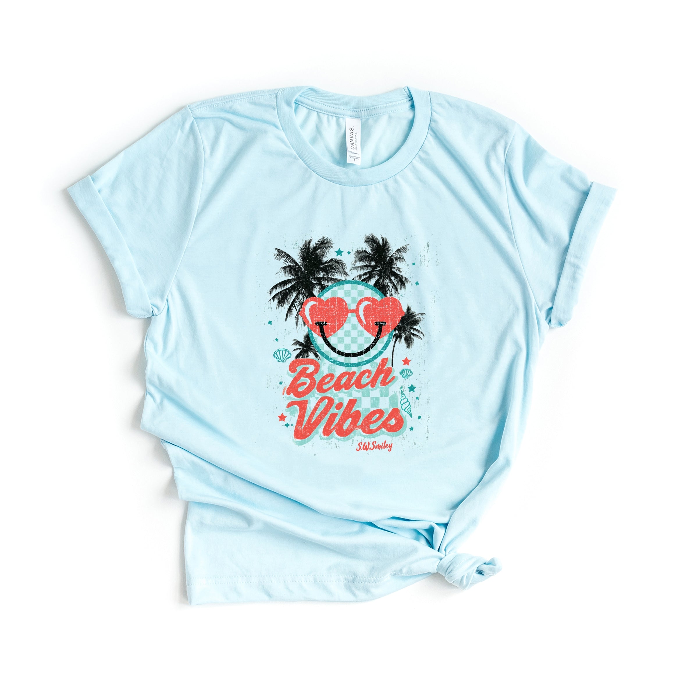 S.W.Smiley Beach Vibes - Women's Short Sleeve Tee