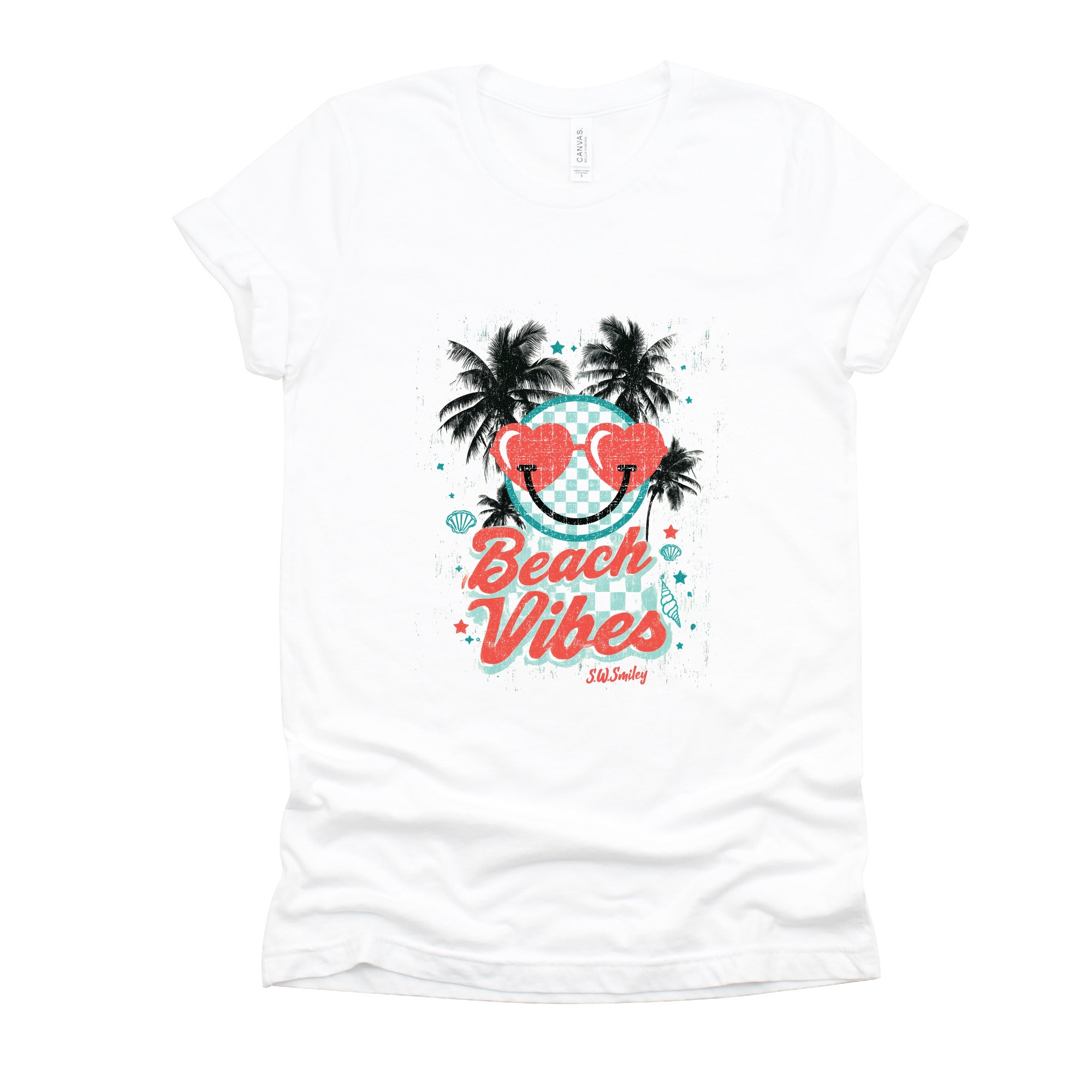 S.W.Smiley Beach Vibes - Women's Short Sleeve Tee