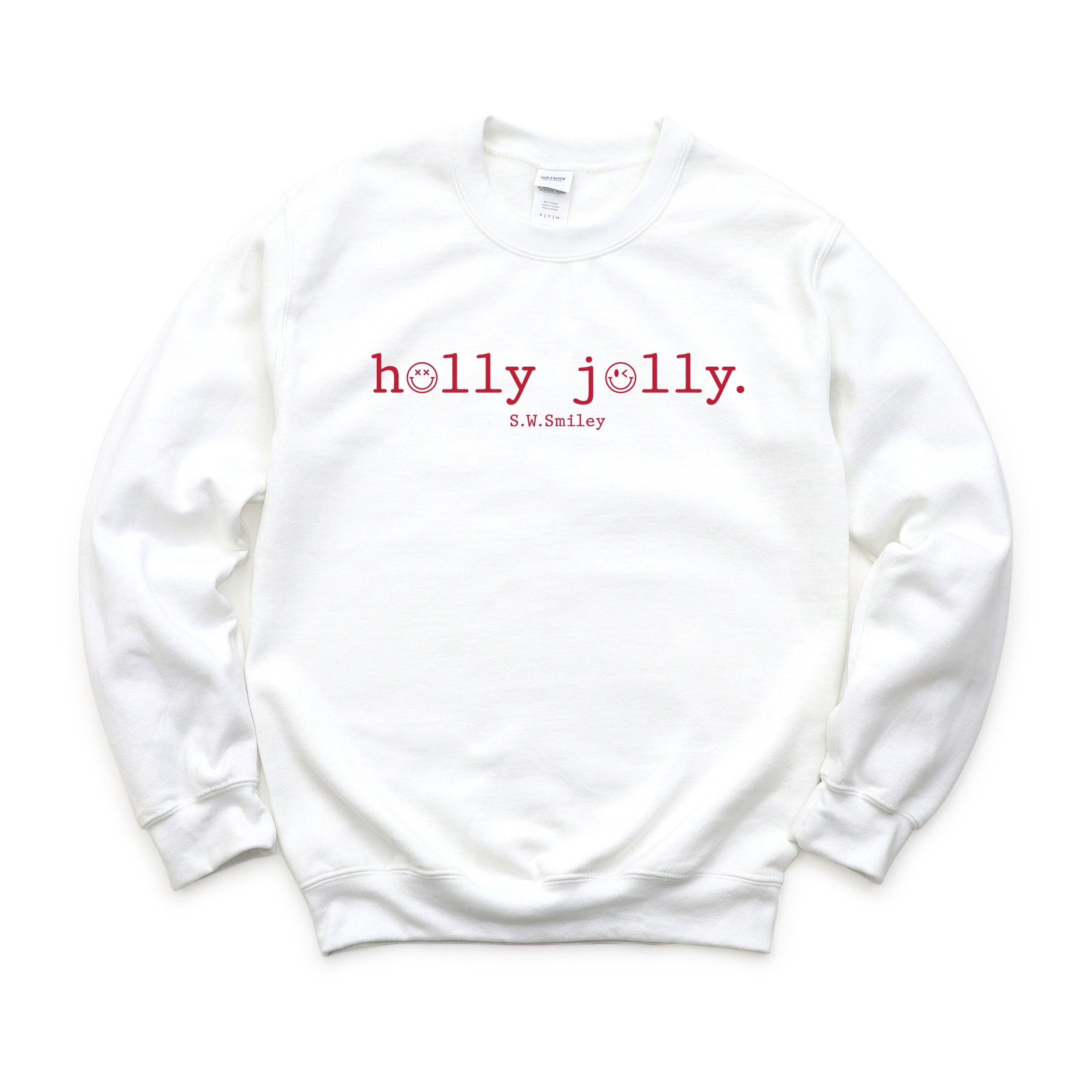 S.W.Smiley Holly Jolly Typewriter -  Womens Sweatshirt