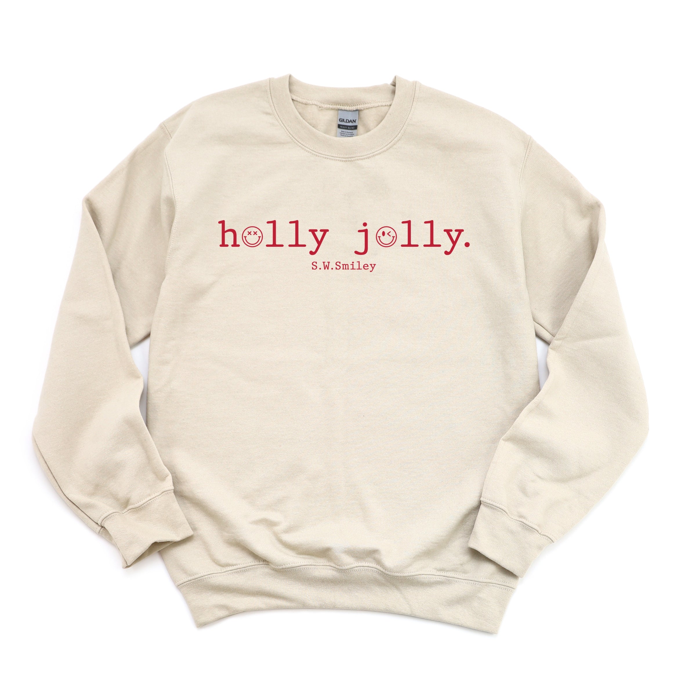 S.W.Smiley Holly Jolly Typewriter -  Womens Sweatshirt