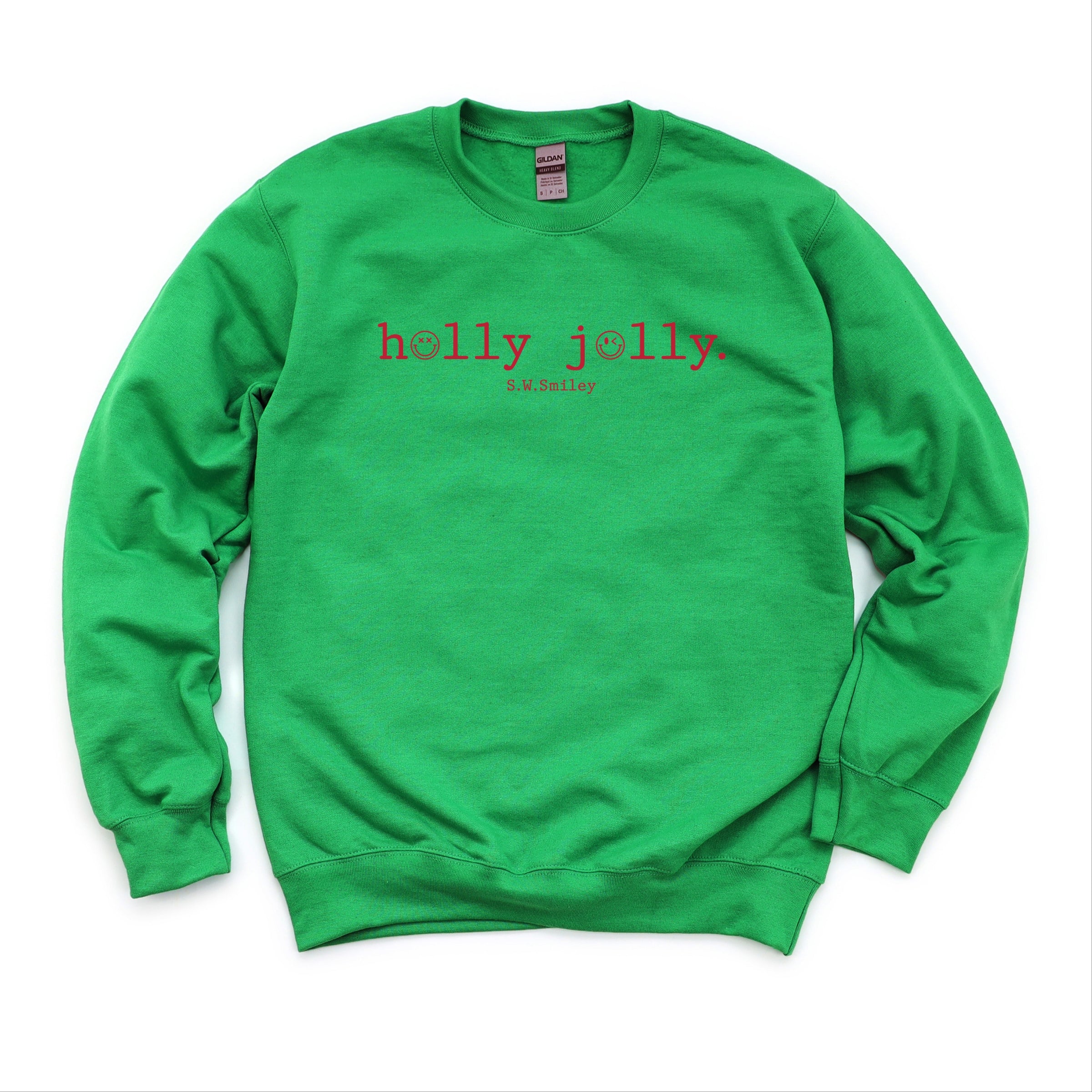 S.W.Smiley Holly Jolly Typewriter -  Womens Sweatshirt