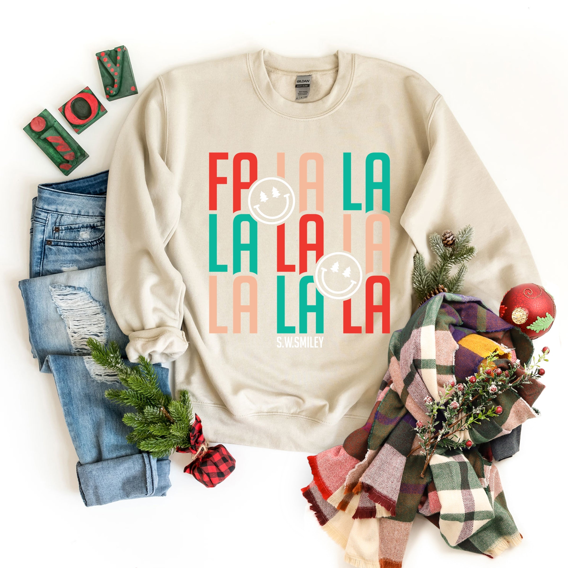 S.W.Smiley Fa La La -  Womens Sweatshirt