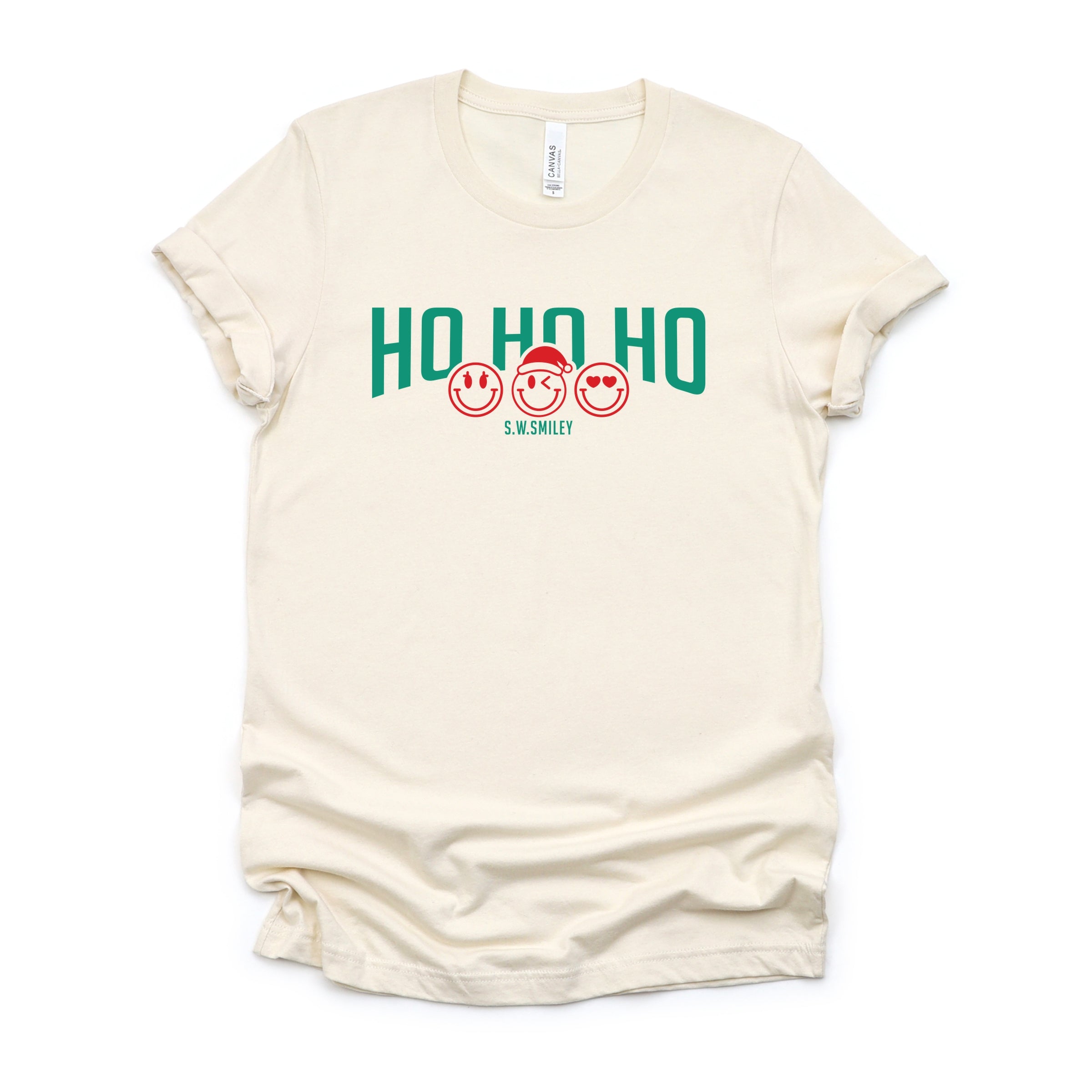 S.W.Smiley Varsity Ho Ho Ho - Womens Short Sleeve Tee