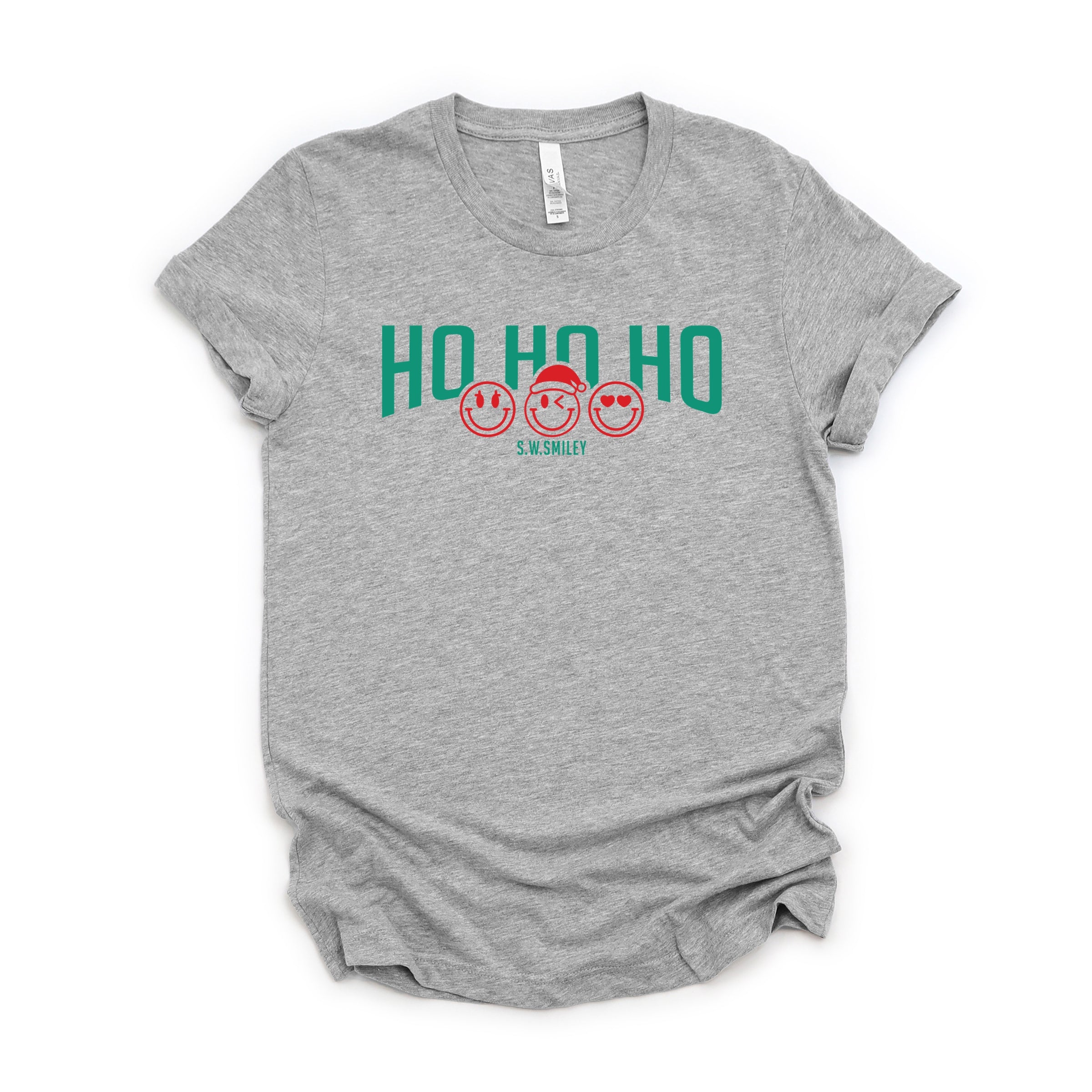 S.W.Smiley Varsity Ho Ho Ho - Womens Short Sleeve Tee