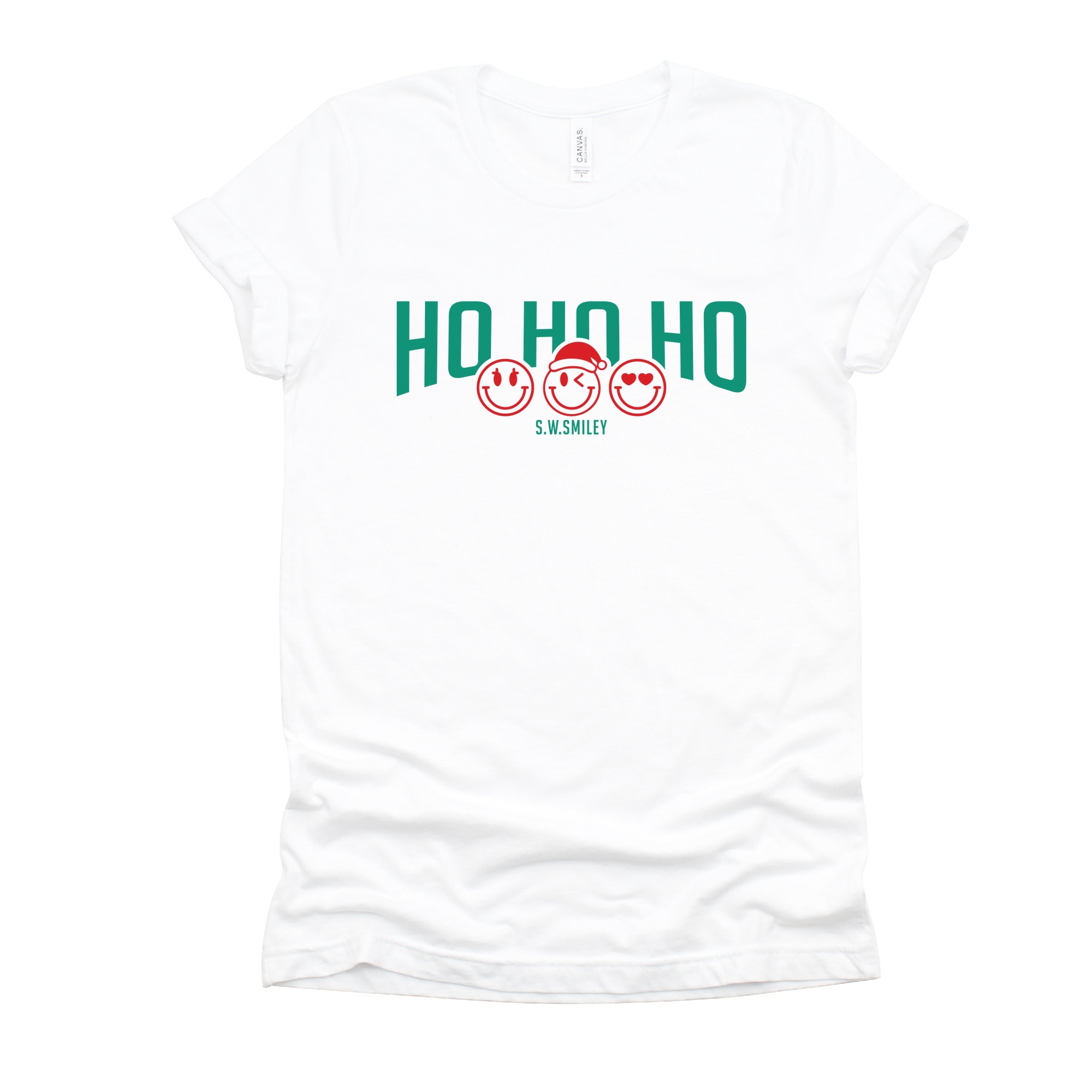 S.W.Smiley Varsity Ho Ho Ho - Womens Short Sleeve Tee