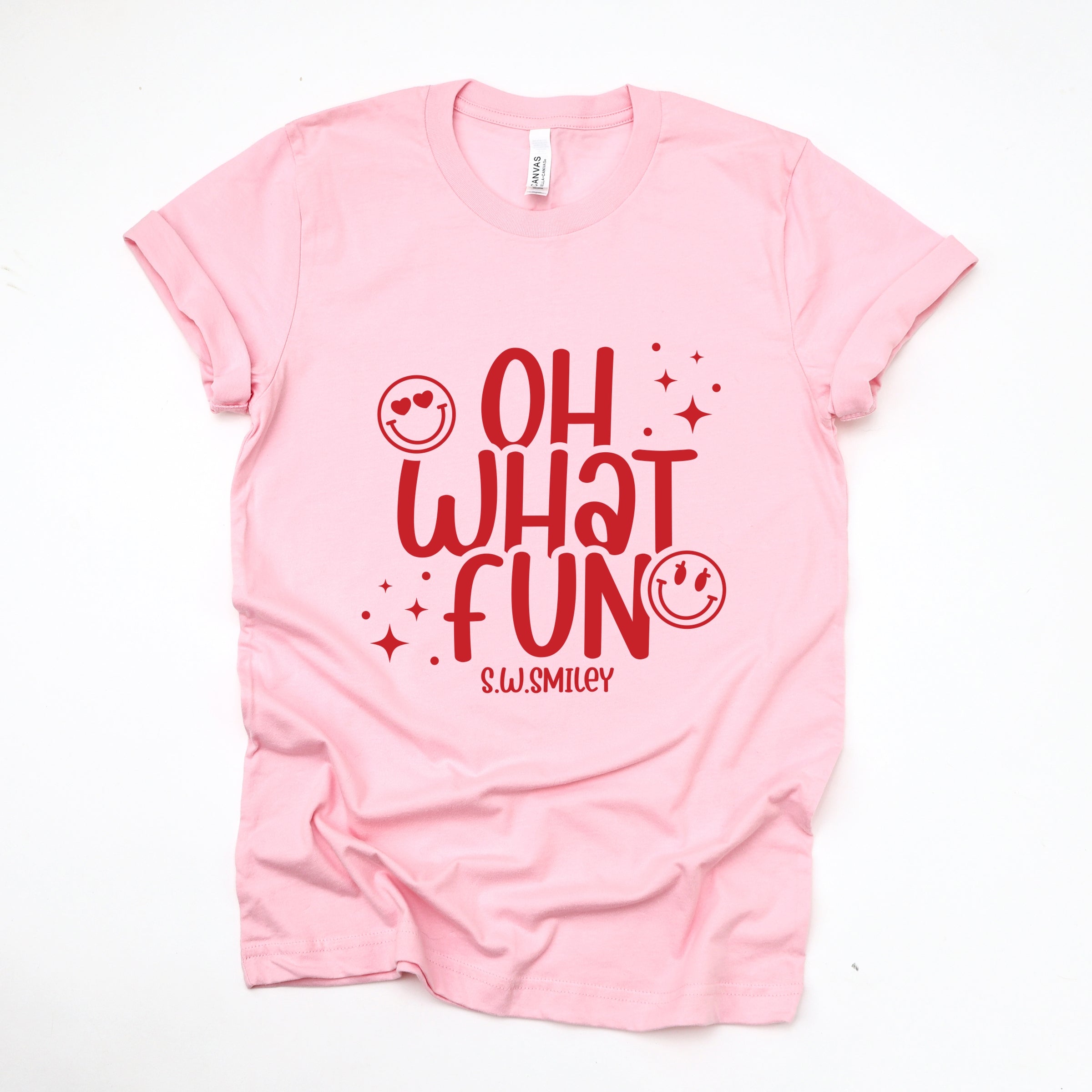 S.W.Smiley Oh What Fun Sparkle - Womens Short Sleeve Tee