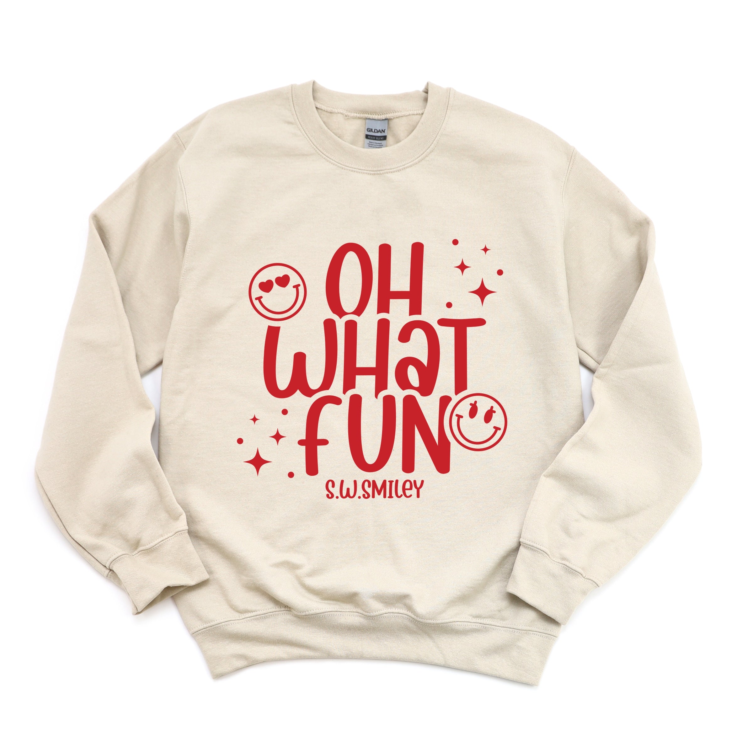 S.W.Smiley Oh What Fun Sparkle -  Womens Sweatshirt