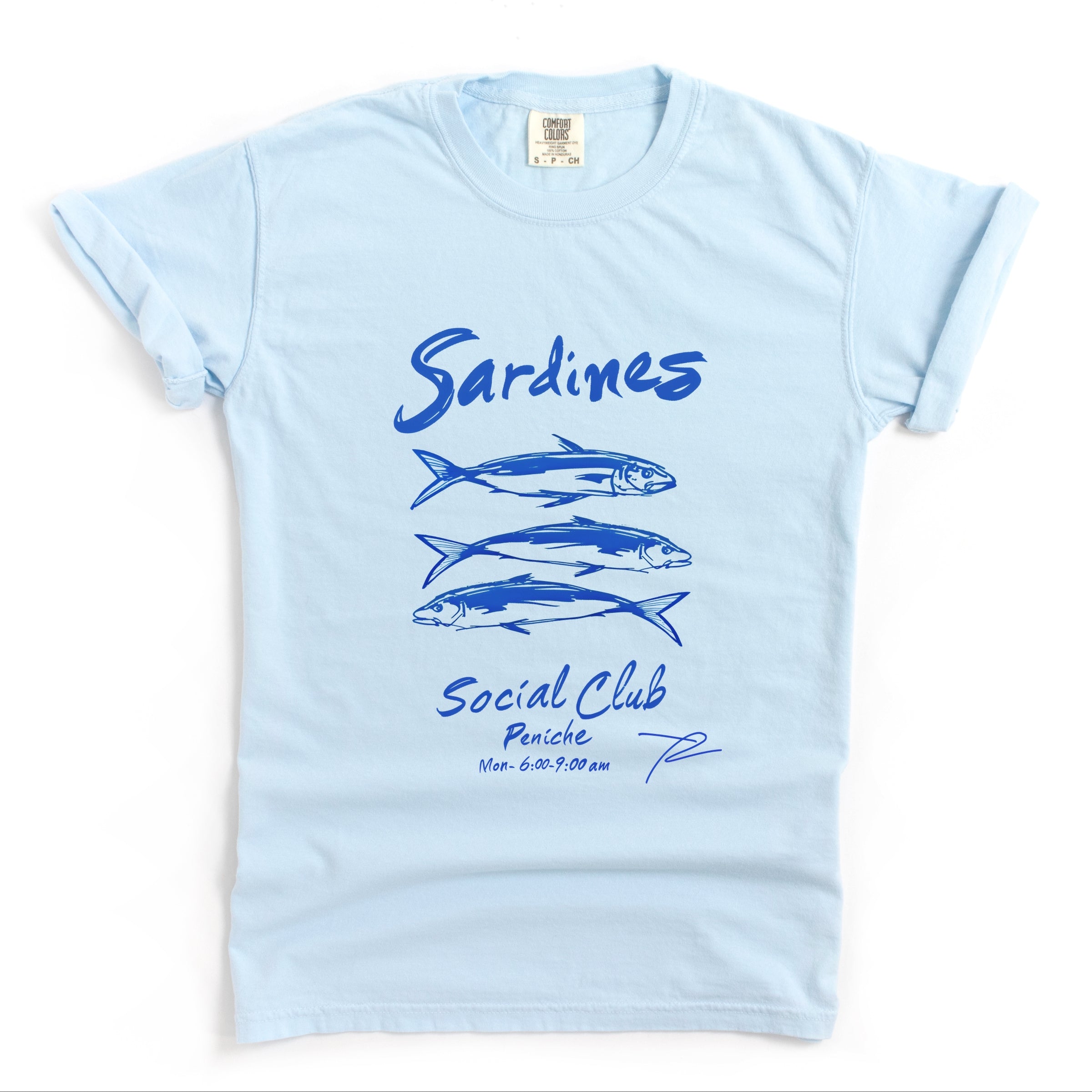 Sardines Social Club - Women's Garment Dyed Graphic T-Shirt