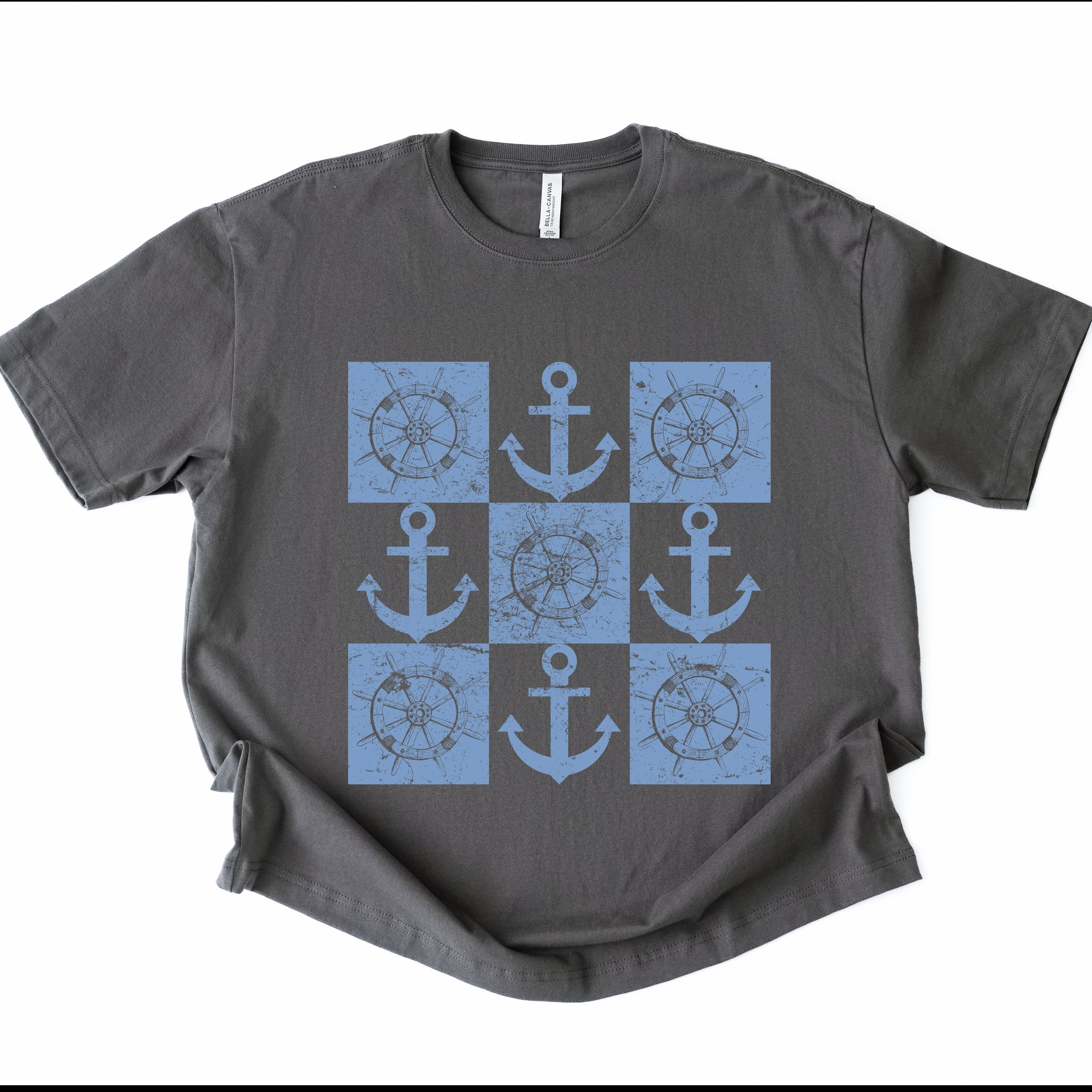 Anchor Wheel Grid - Womens Heavyweight Tee