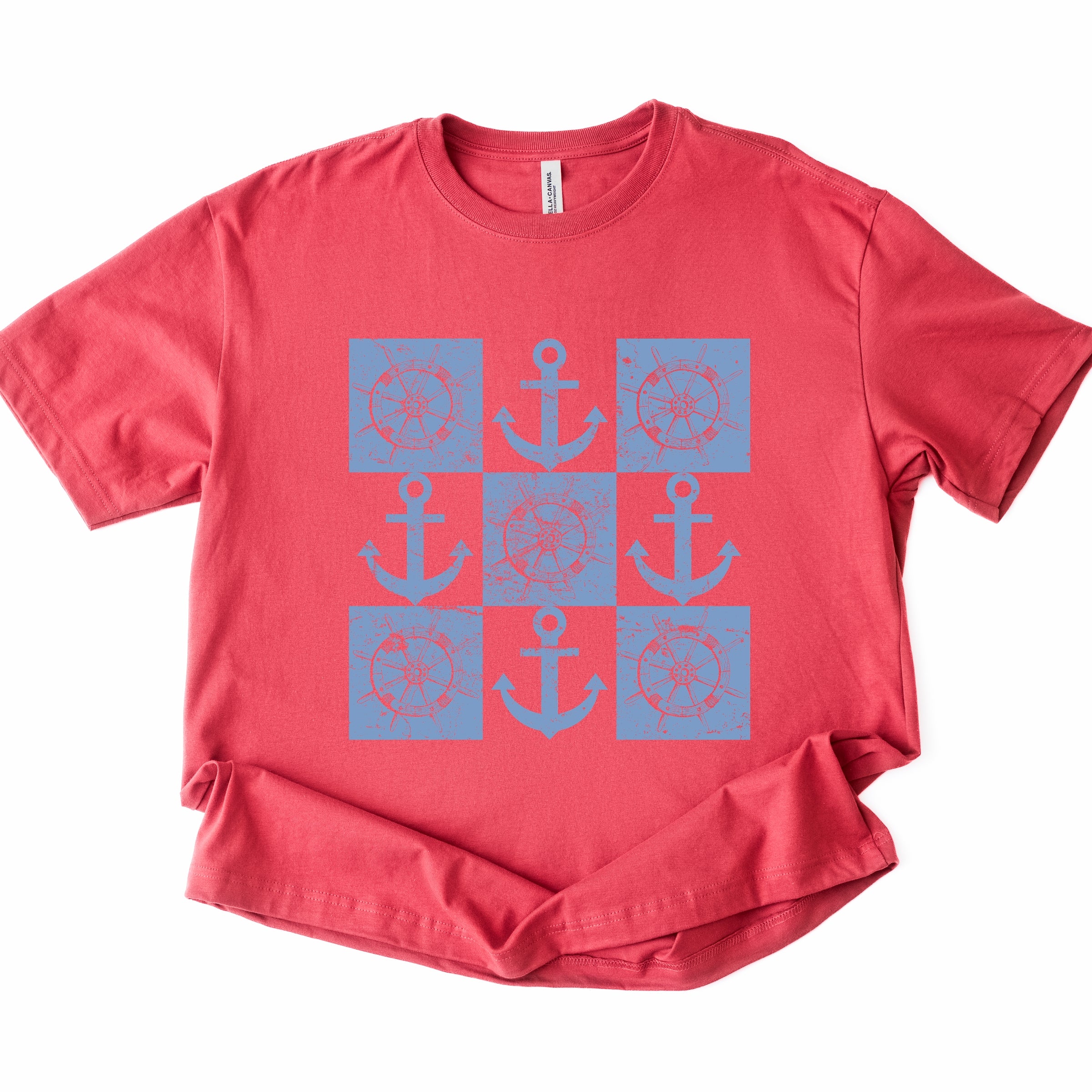 Anchor Wheel Grid - Womens Heavyweight Tee