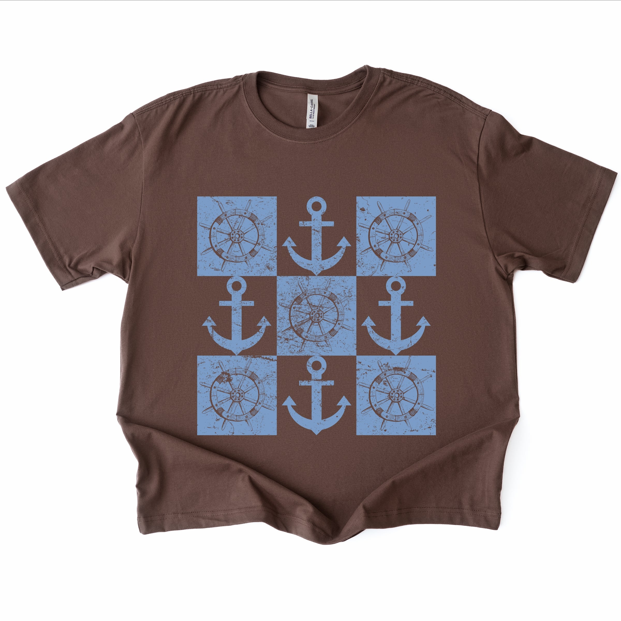 Anchor Wheel Grid - Womens Heavyweight Tee