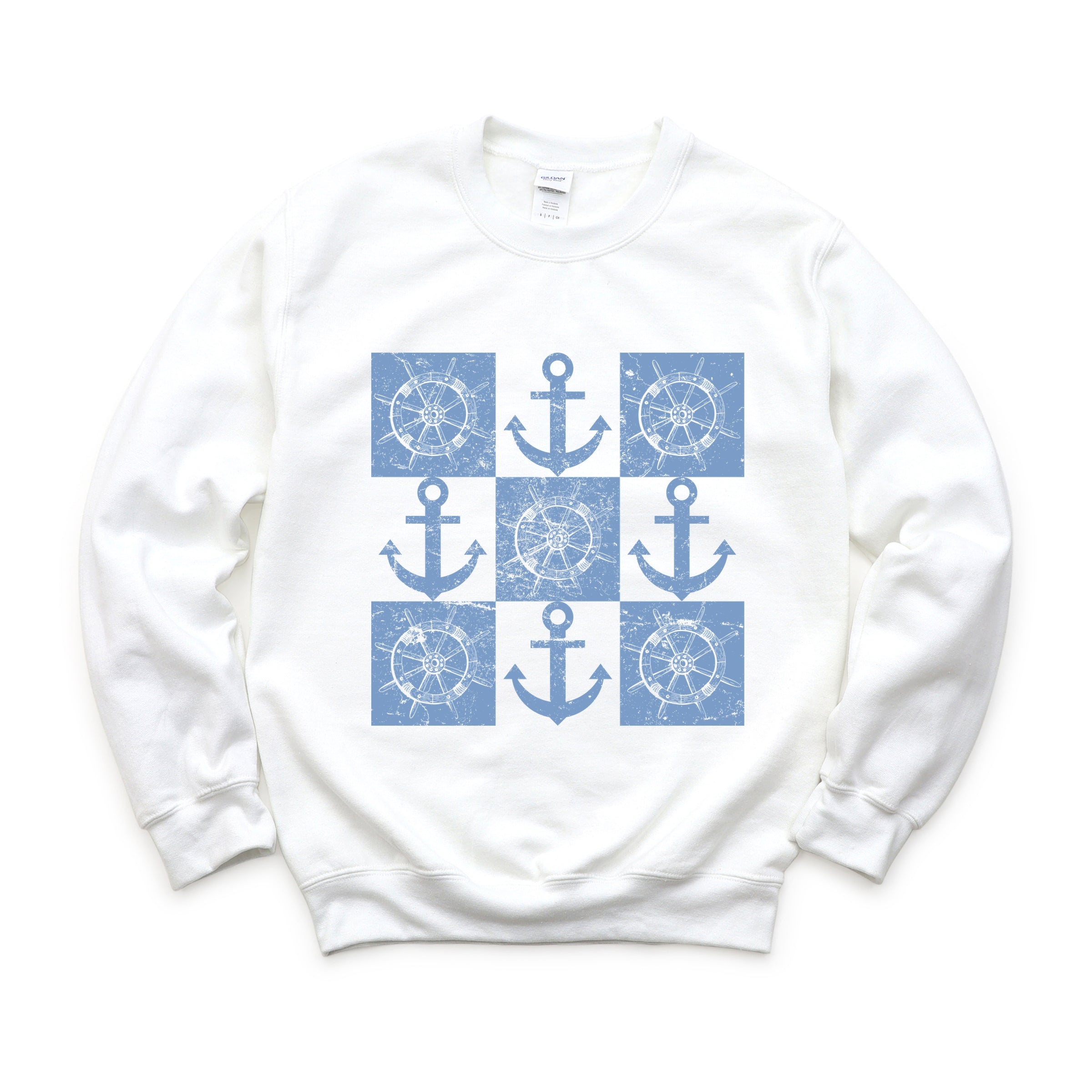 Anchor Wheel Grid -  Womens Sweatshirt