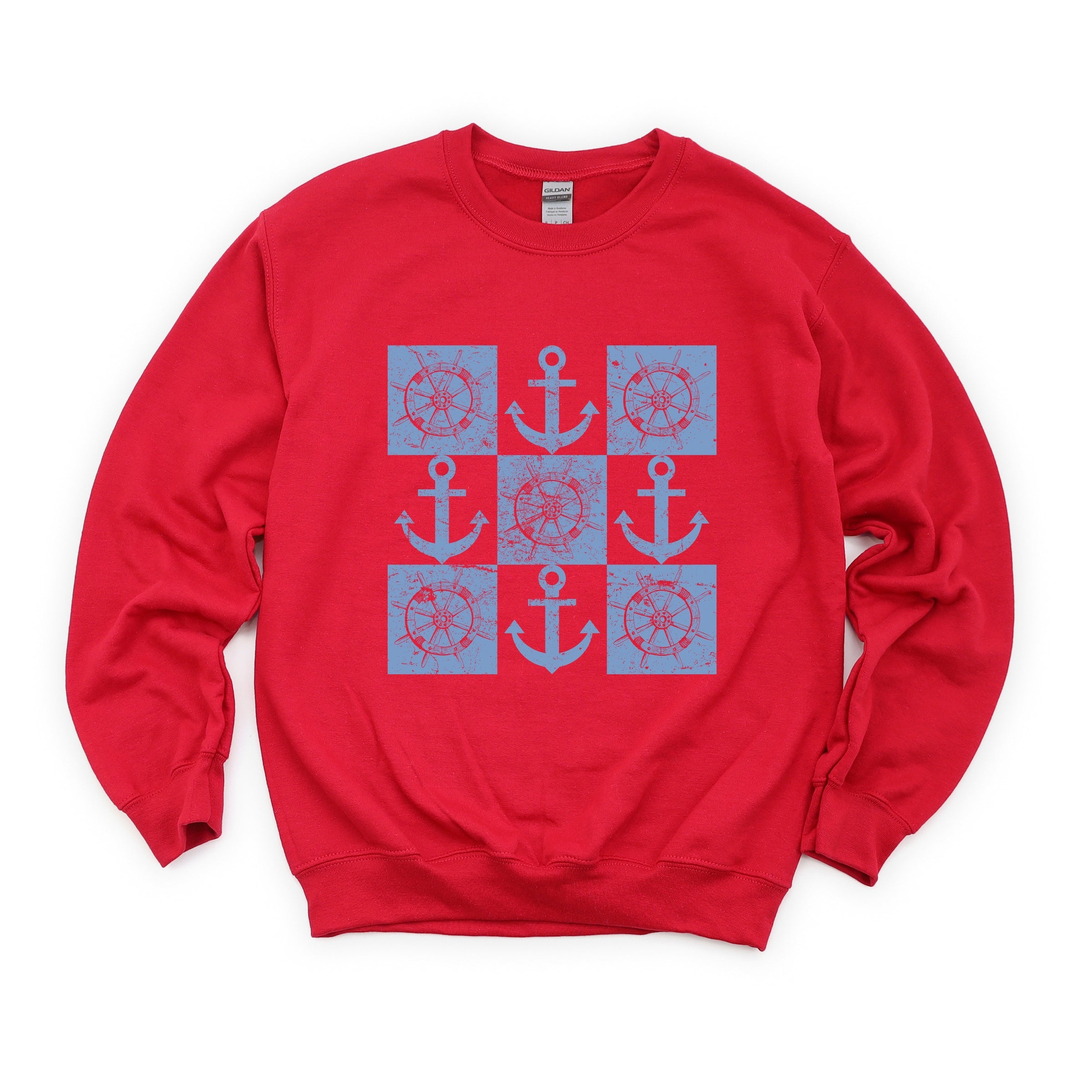 Anchor Wheel Grid -  Womens Sweatshirt