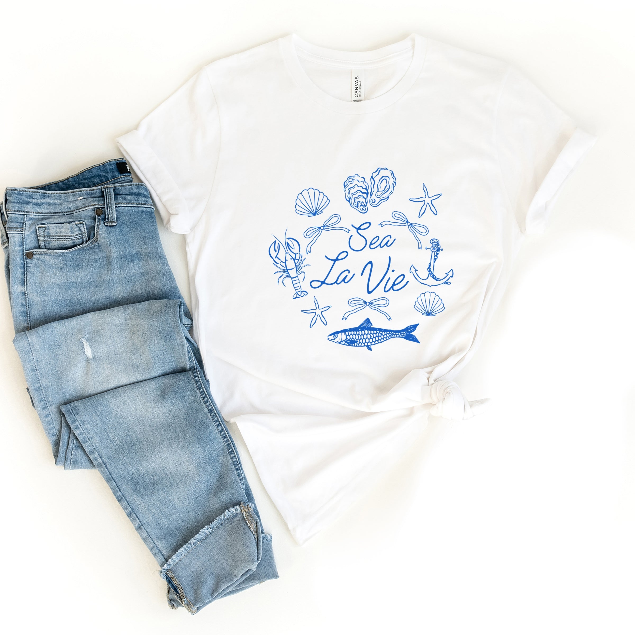 Sea La Vie Collage - Womens Short Sleeve Tee