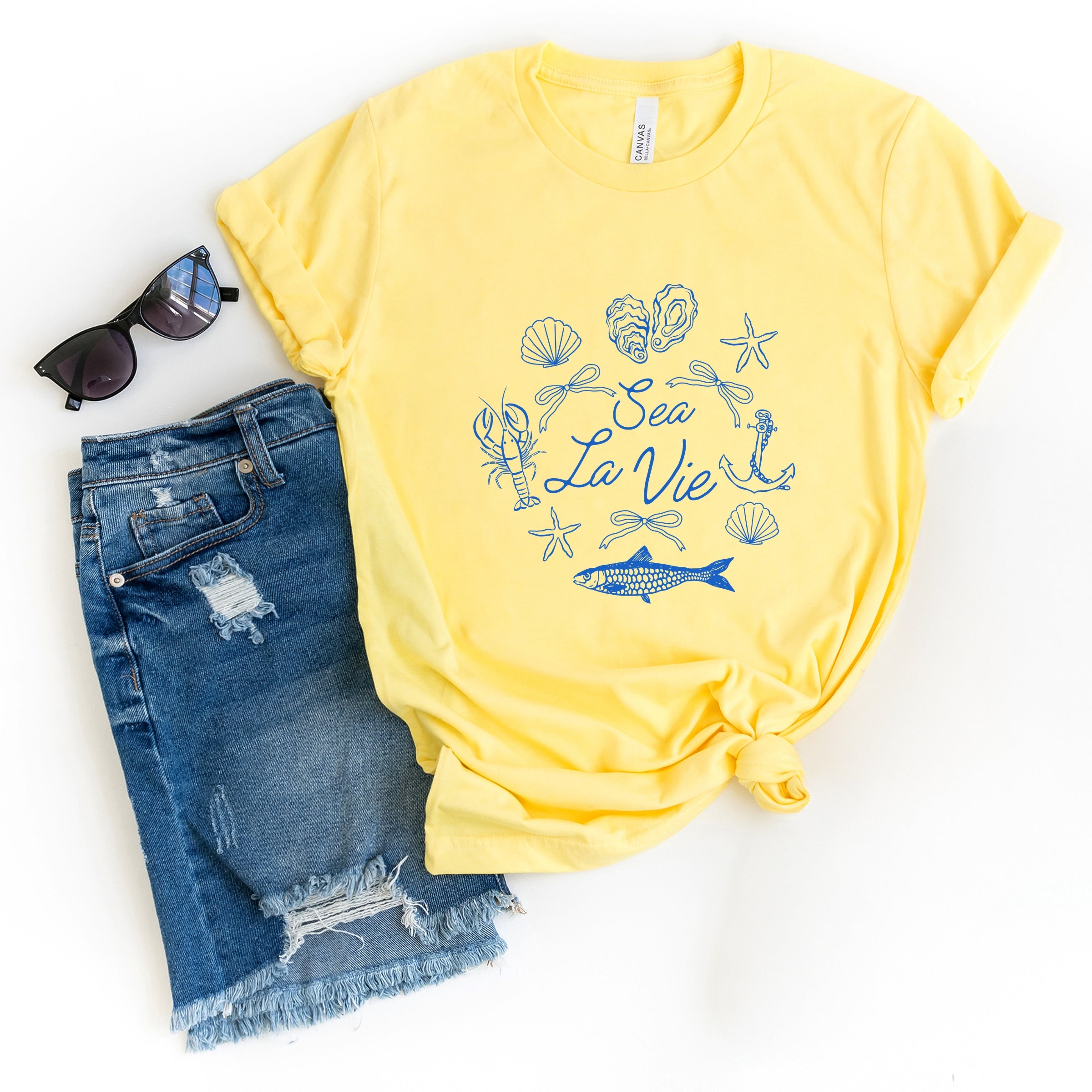 Sea La Vie Collage - Womens Short Sleeve Tee