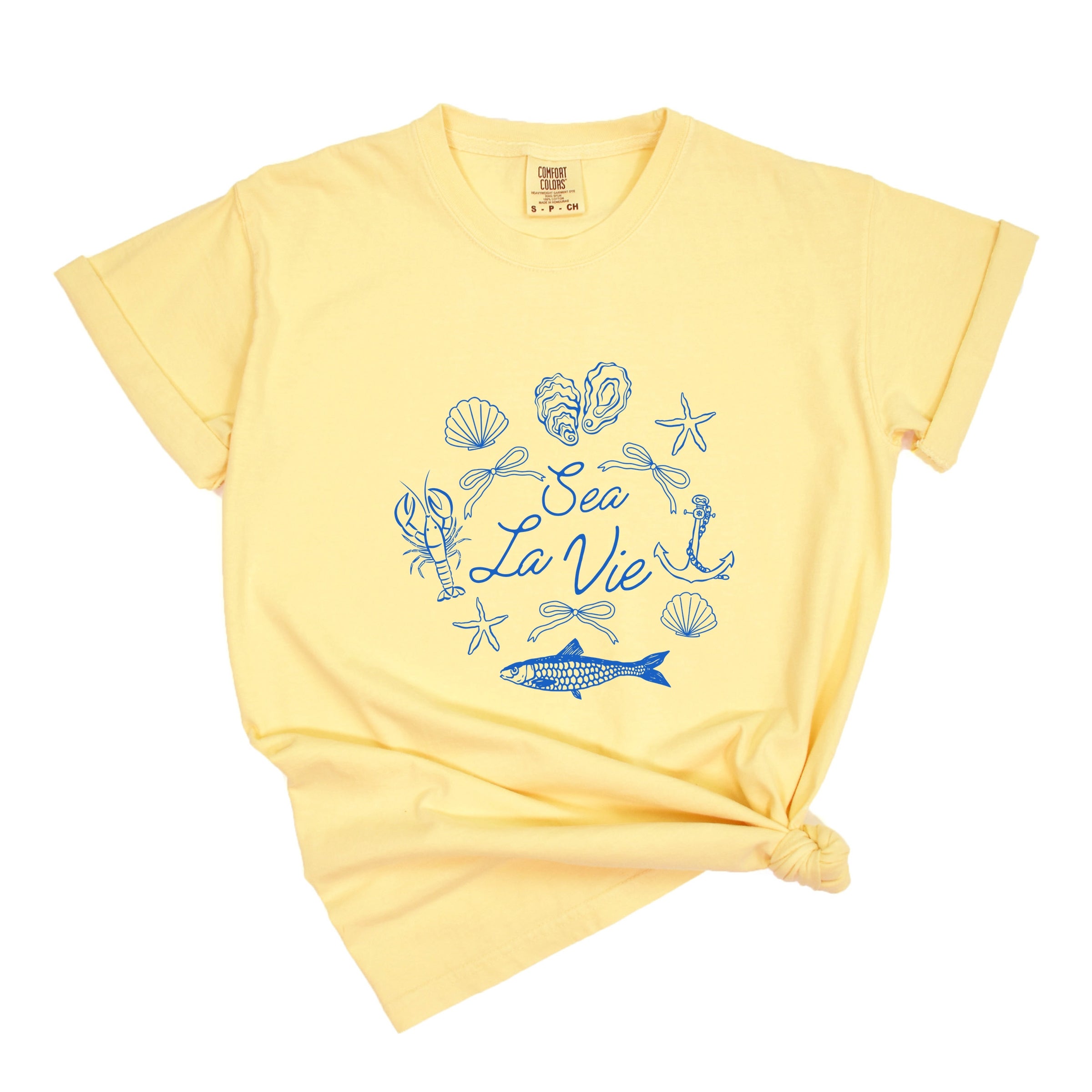Sea La Vie Collage - Womens Garment Dyed Tee