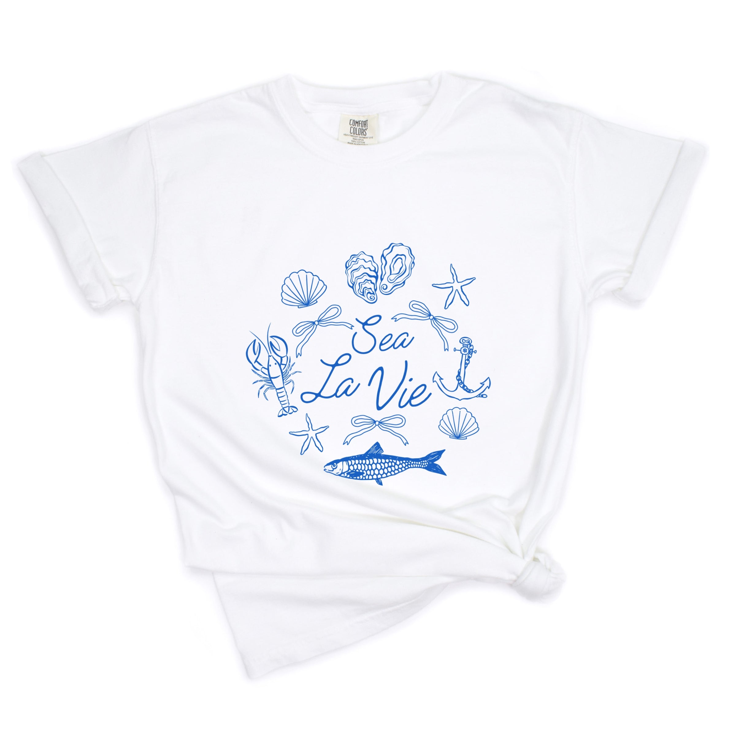 Sea La Vie Collage - Womens Garment Dyed Tee