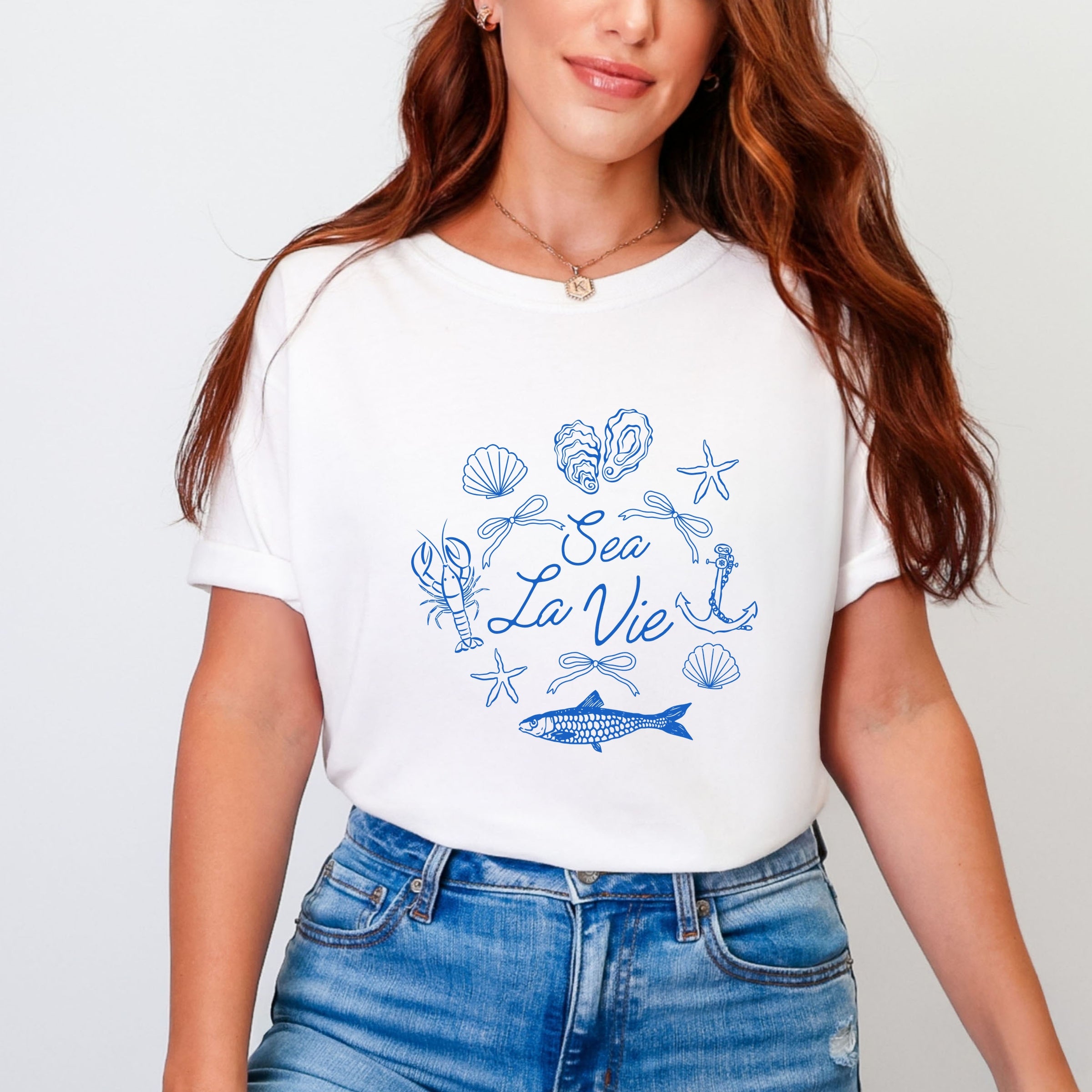 Sea La Vie Collage - Women's Garment Dyed Tee