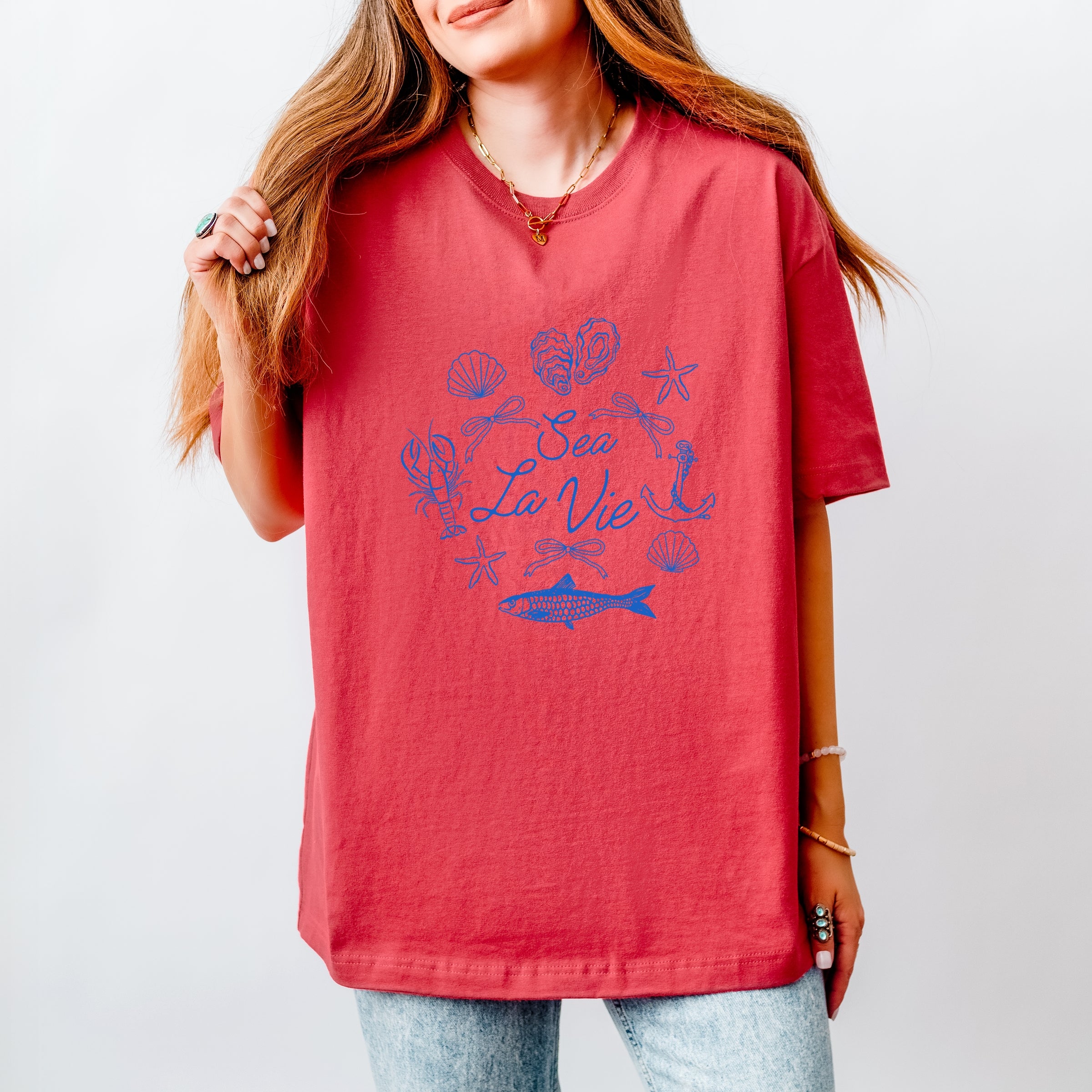 Sea La Vie Collage - Womens Heavyweight Tee