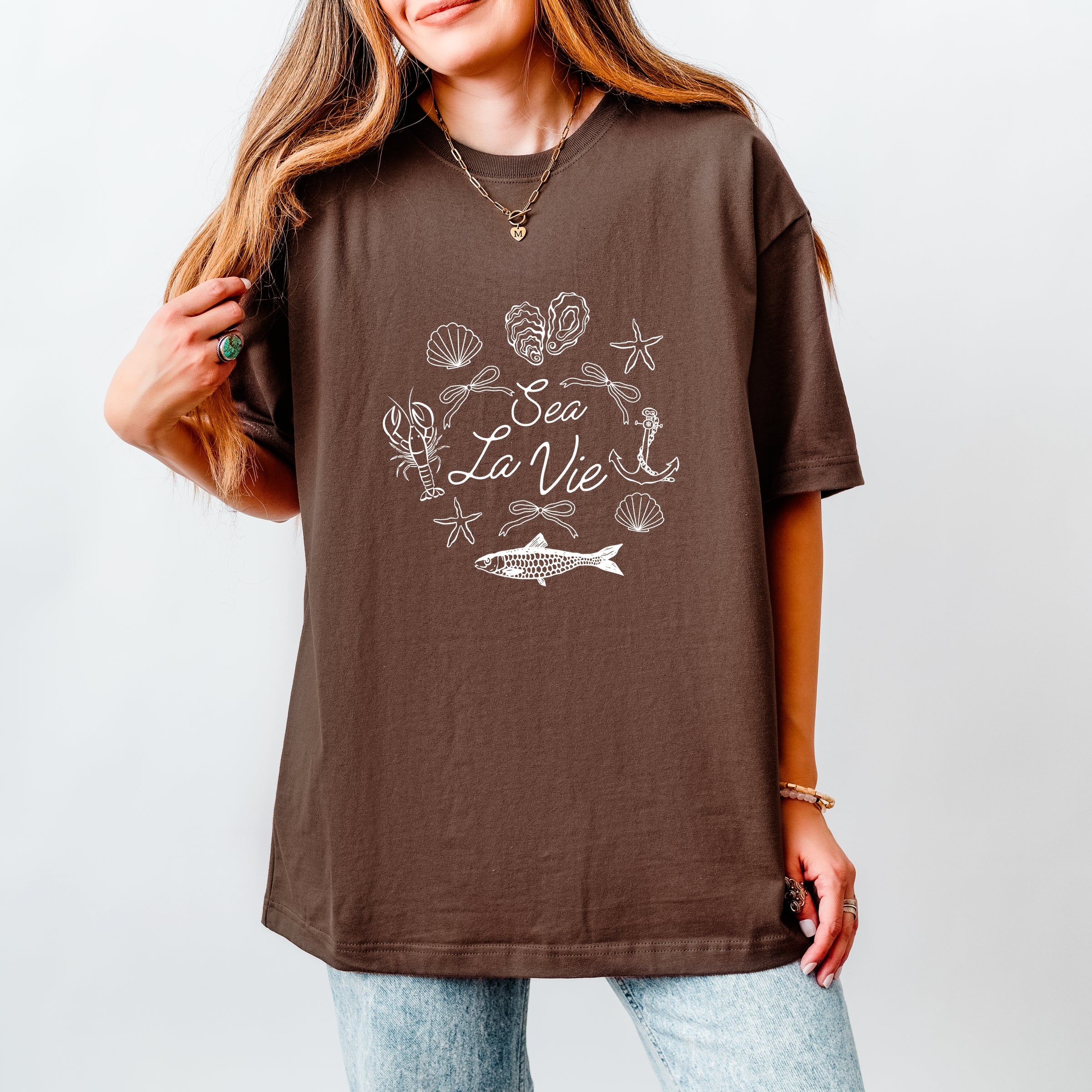 Sea La Vie Collage - Women's Heavyweight Graphic T-Shirt