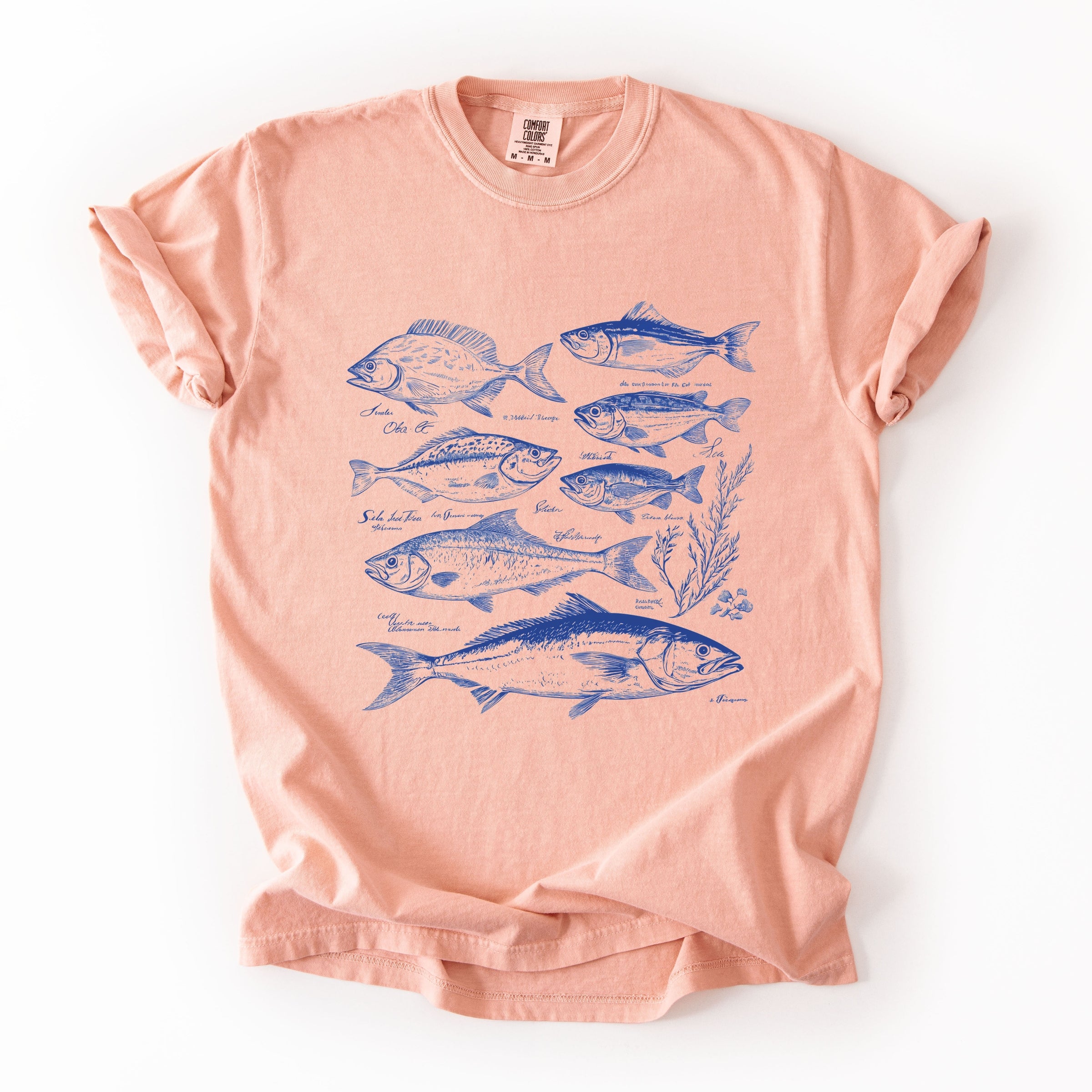 Vintage Fish - Women's Garment Dyed Graphic T-Shirt