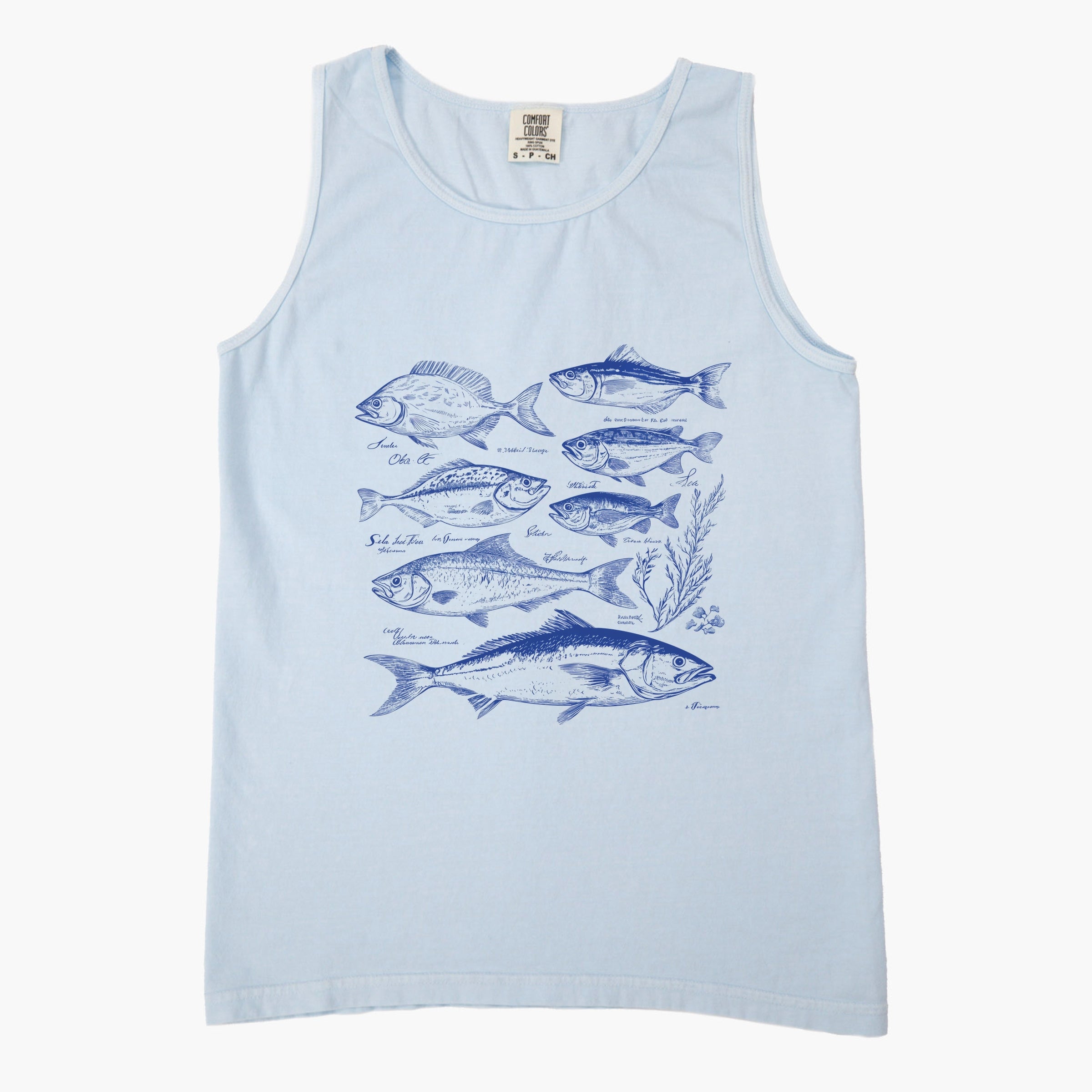 Vintage Fish - Women's Garment Dyed Graphic Tank Top